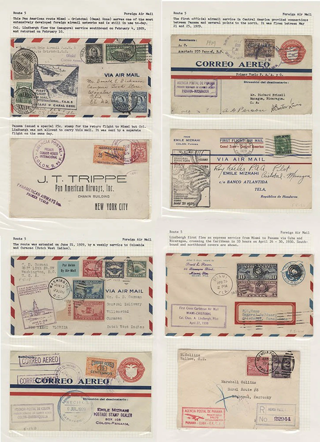 CENTRAL AMERICA & CARIBBEAN well written up collection on...