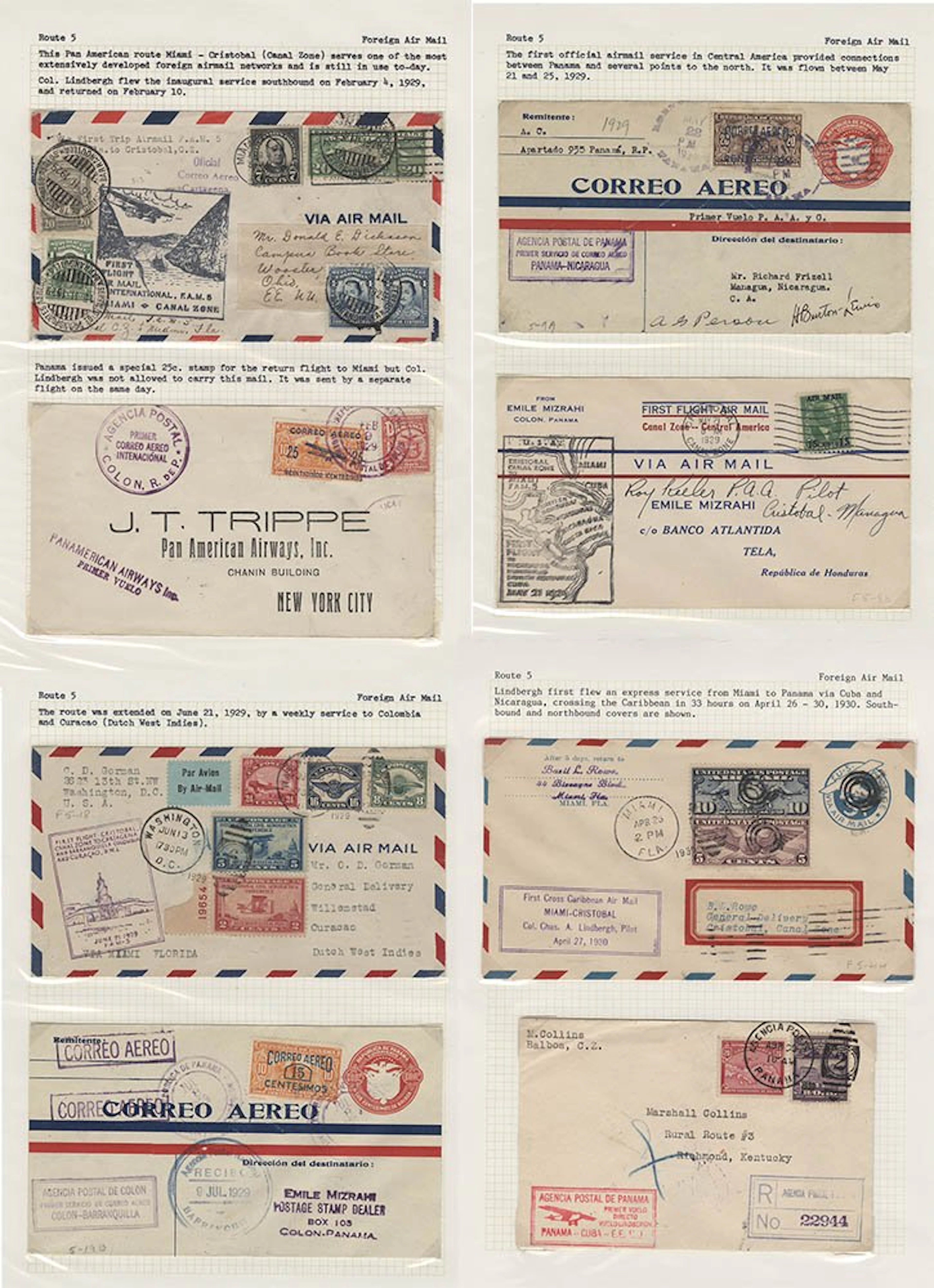 CENTRAL AMERICA & CARIBBEAN well written up collection on...