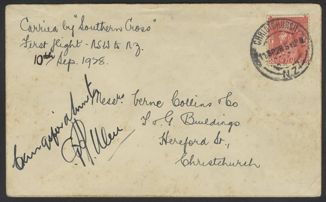 AUSTRALIA 1928 (Sep 10) Trans-Tasman Kingsford Smith...
