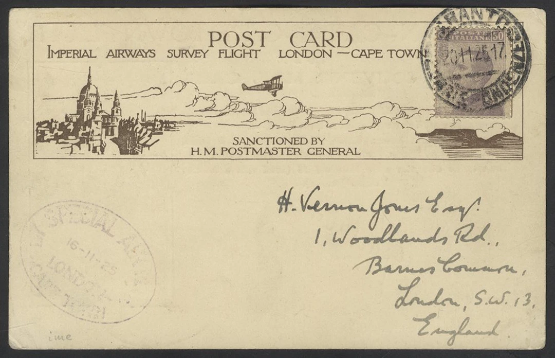 SOUTHERN AFRICA 1925 Alan Cobham survey flight from...