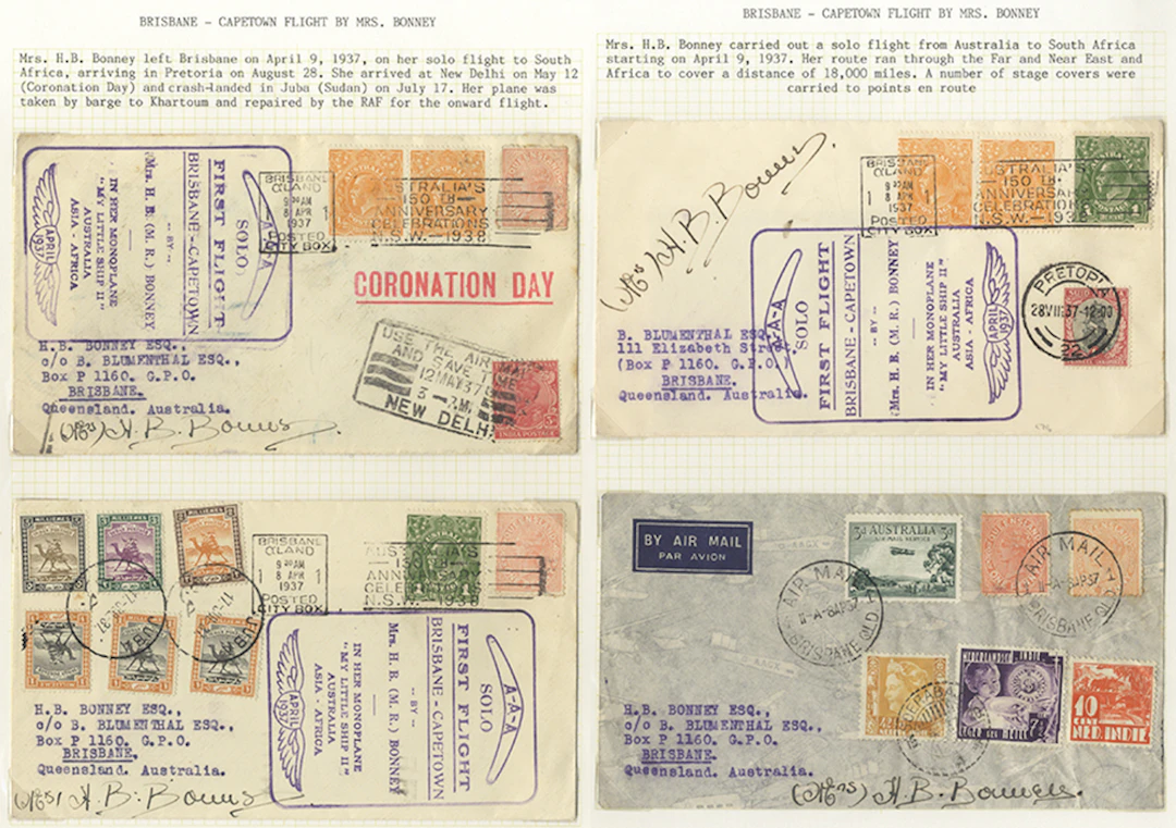 AUSTRALIA 1937 (April 9) group of commem covers (4)...