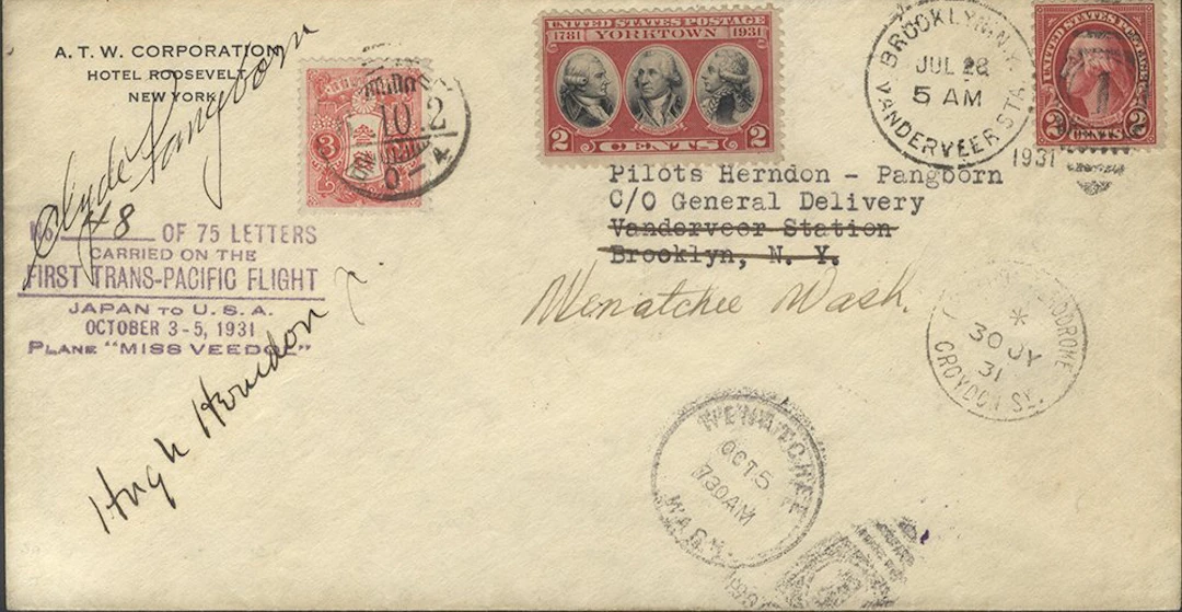 USA 1931 (Jul 28) Herndon and Pangborn round the world...