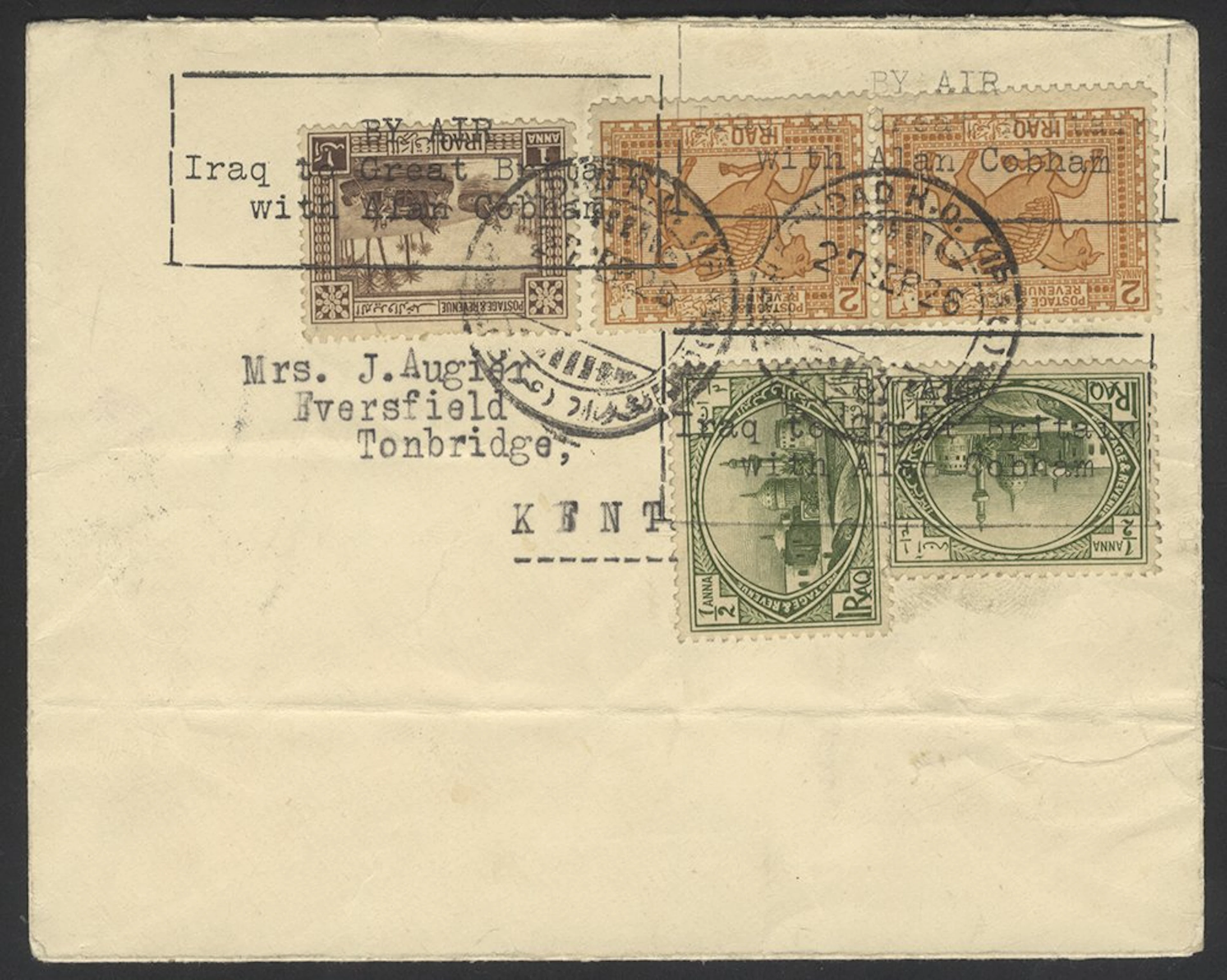 AUSTRALIA 1926 (27 Sep) Sir Alan Cobham cover from...