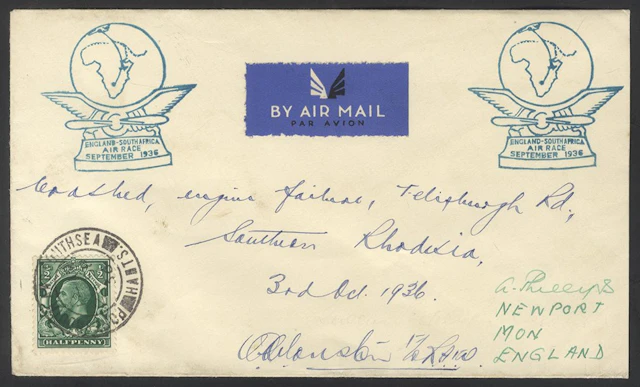 SOUTHERN AFRICA 1936 Schlesinger Air Race