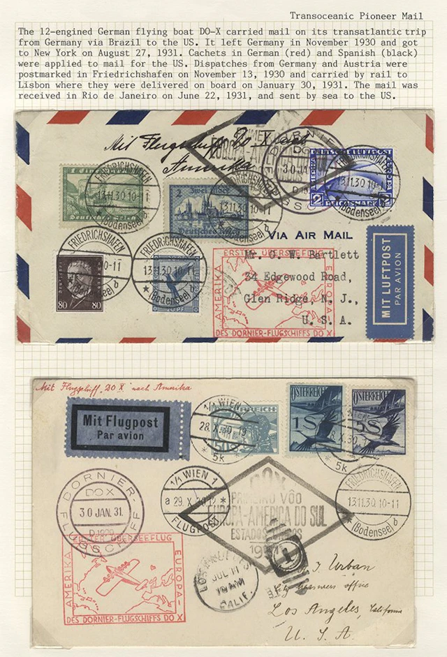 GERMANY 1931 Dornier Flying boat cover bearing Zeppelin 2r plus 20pf