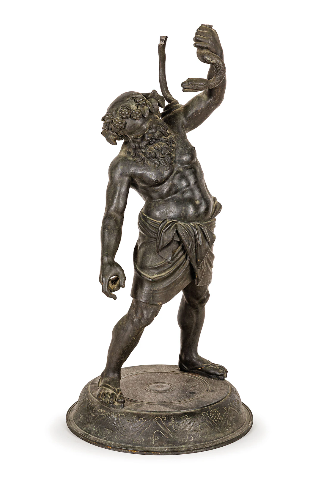 GRUPPO IN BRONZO PATINATO, XIX-XX SECOLO