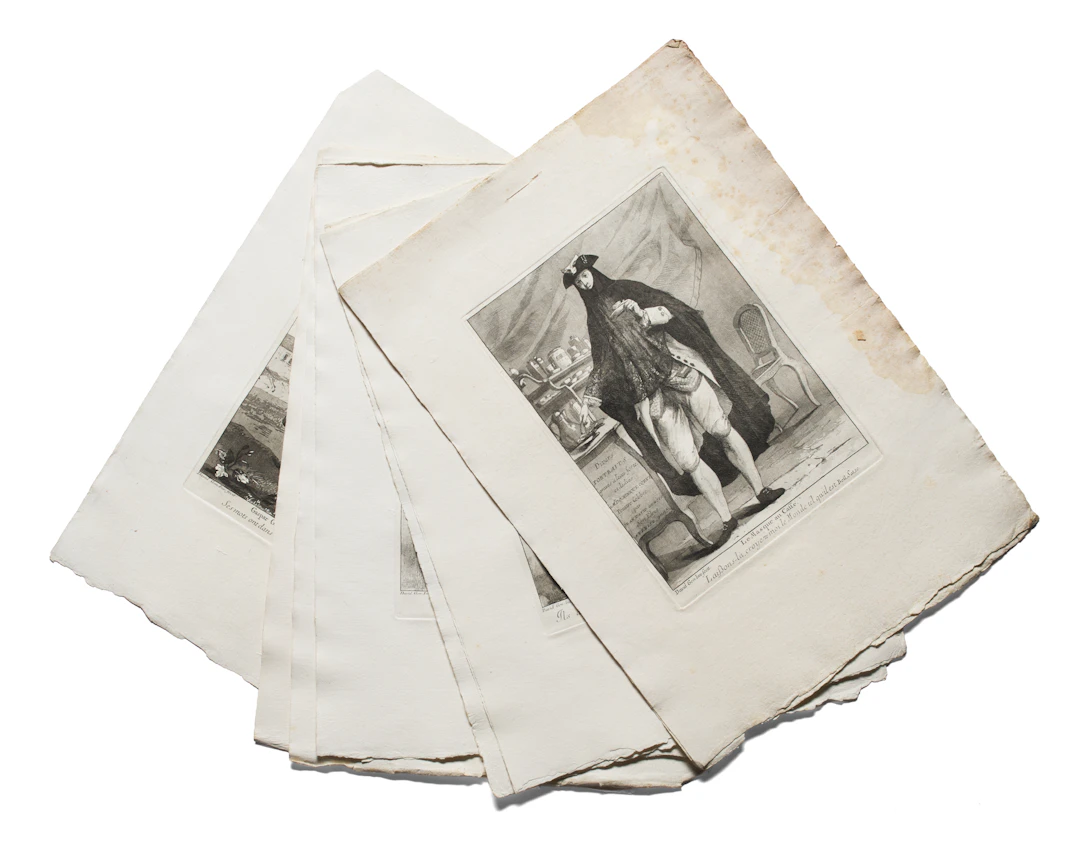 DAVID, Giovanni (1743-1790). Divers portraits graves a l'eau-forte