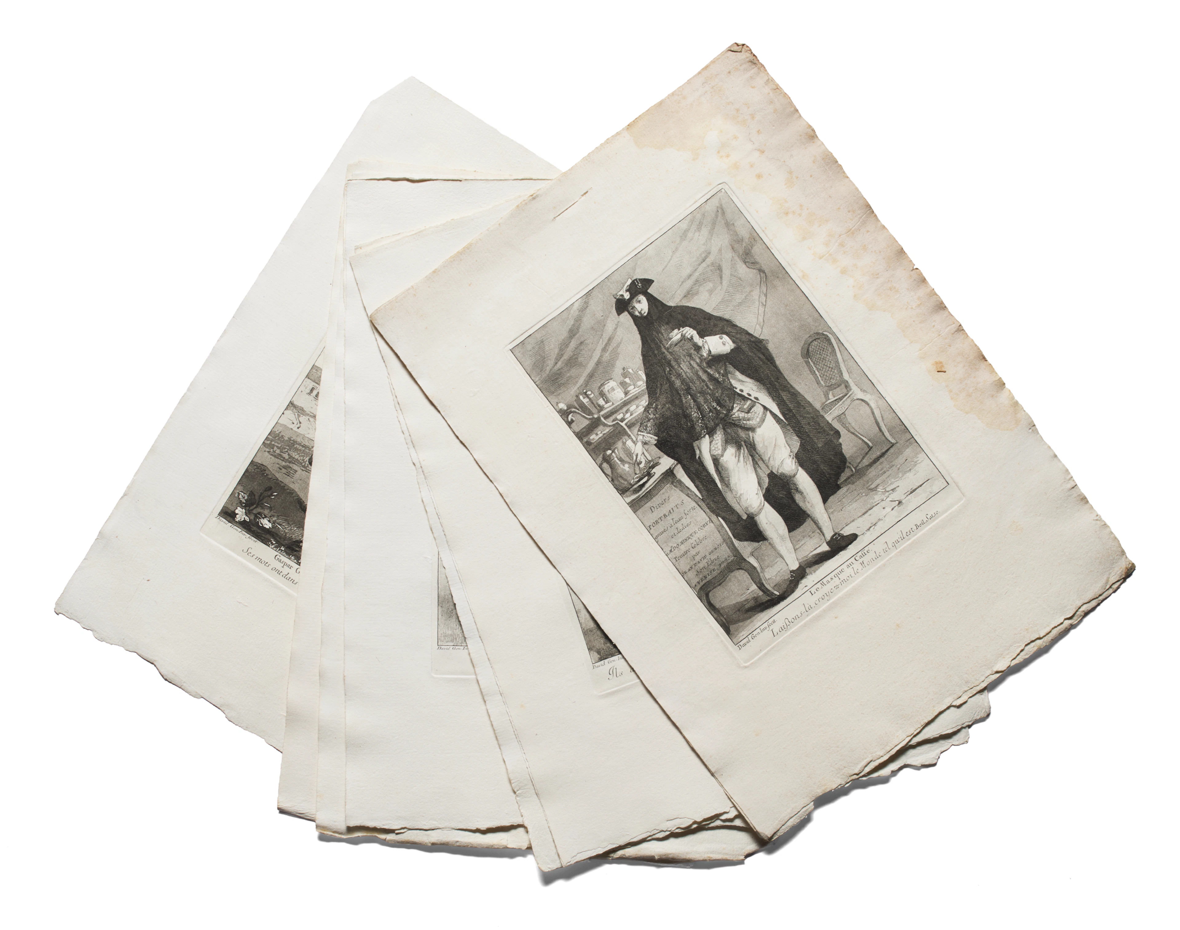 DAVID, Giovanni (1743-1790). Divers portraits graves a l'eau-forte