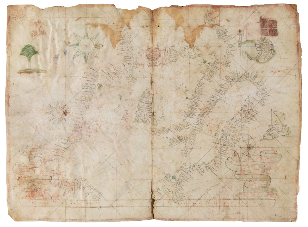 [PORTOLANO] DE OLIVA, Placido (attivo 1575-1615); MARTINES, Joan (attivo