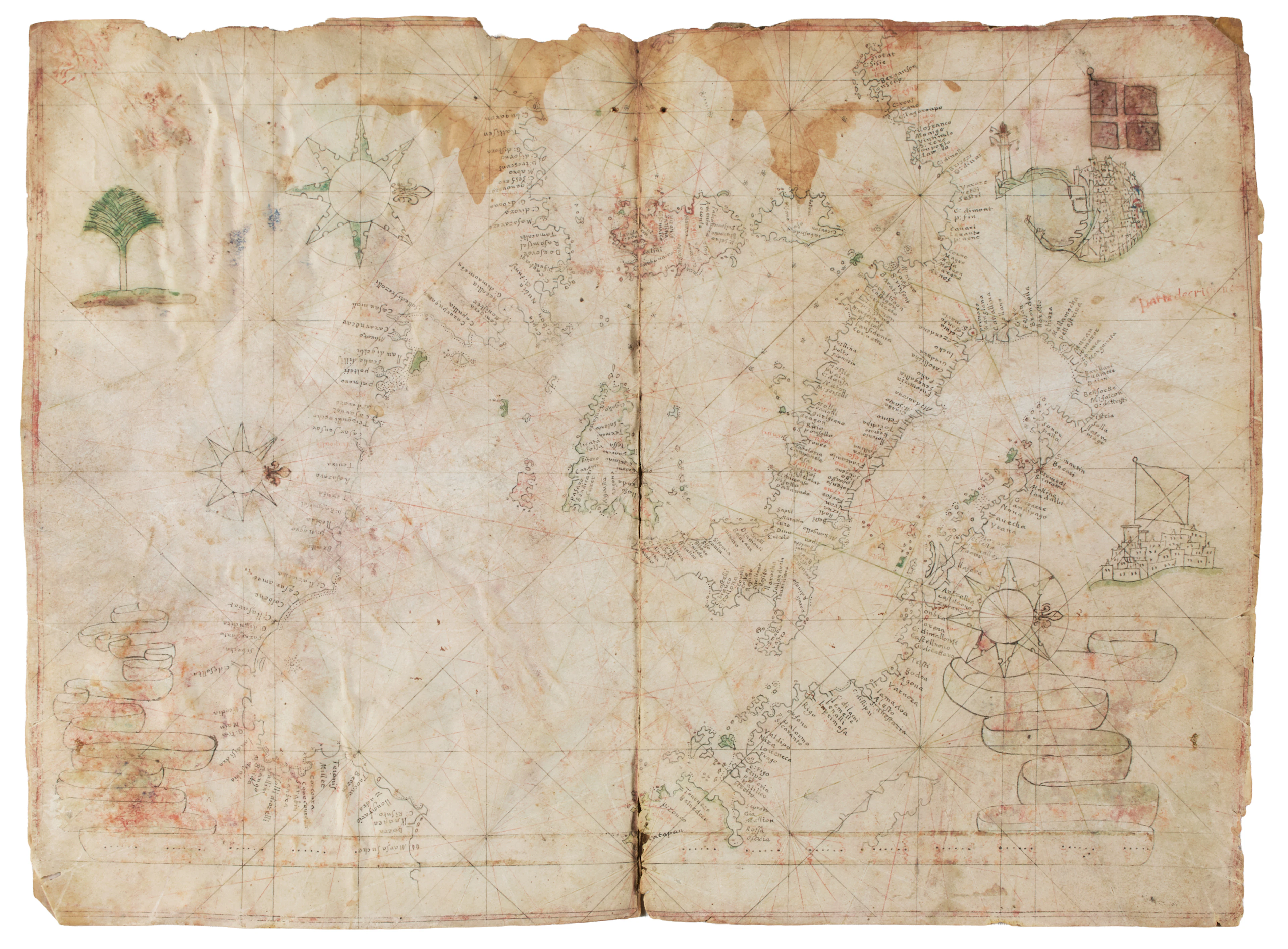 [PORTOLANO] DE OLIVA, Placido (attivo 1575-1615); MARTINES, Joan (attivo