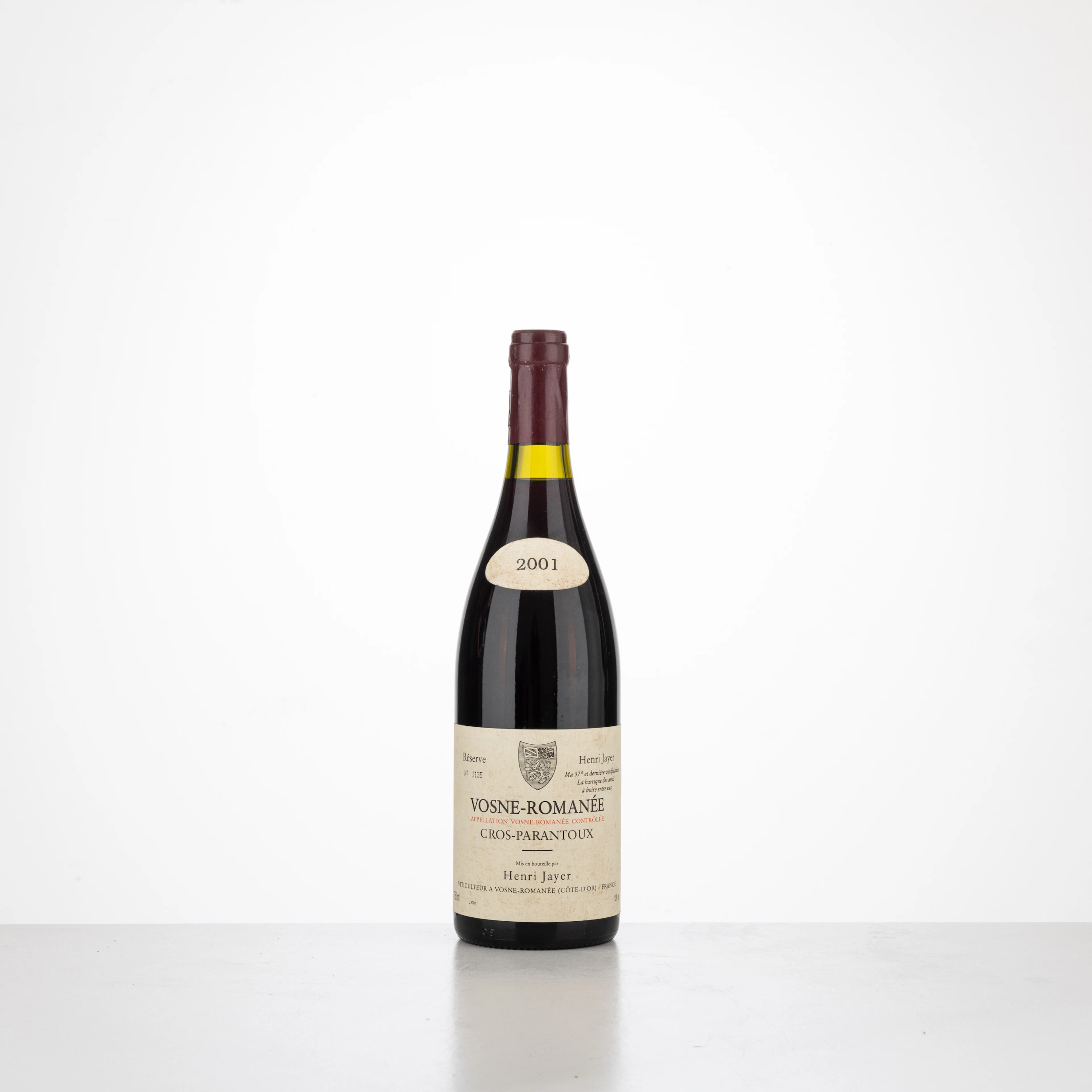 Vosne-Romanée 1er Cru Cros Parantoux H. Jayer 2001