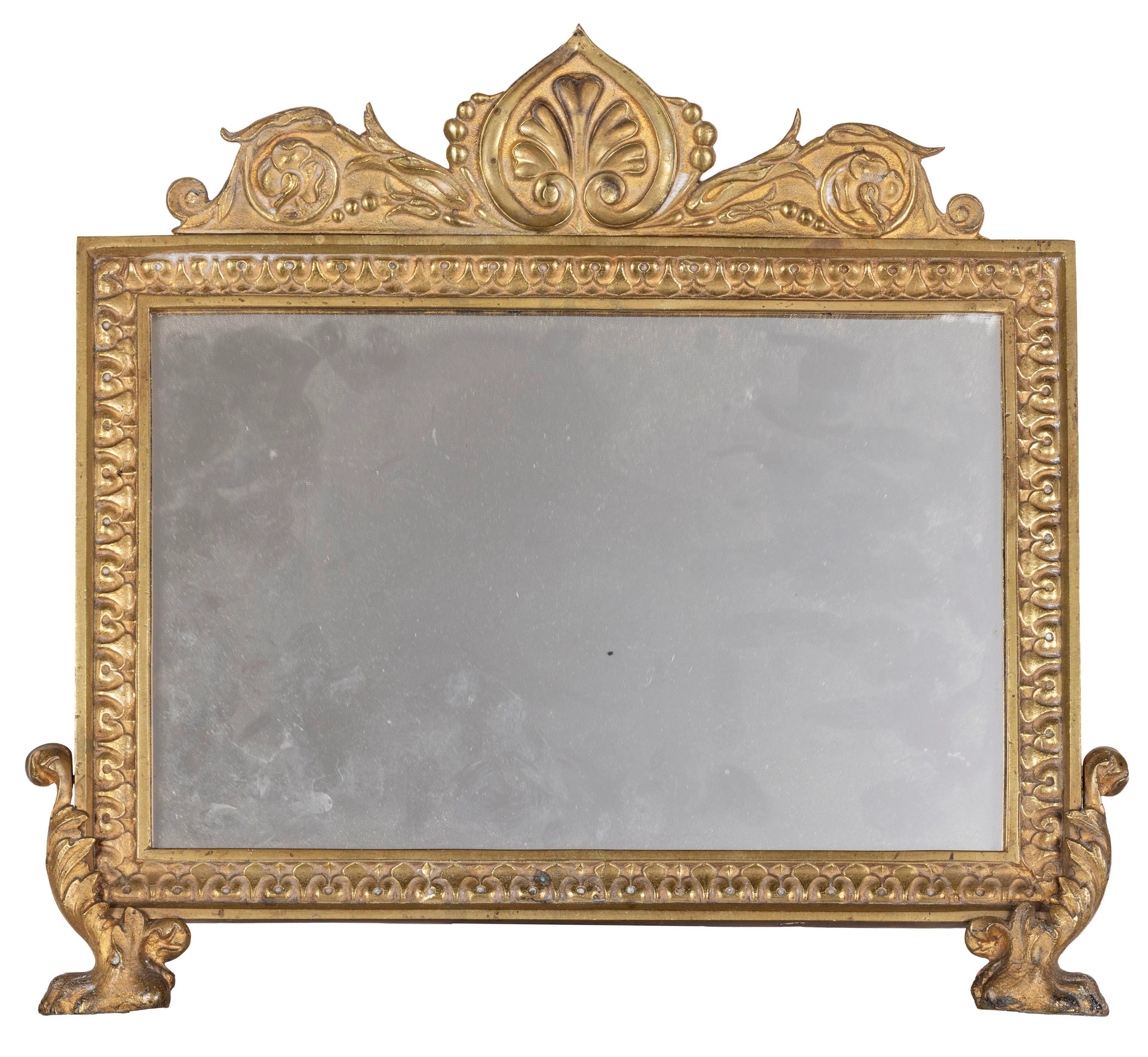CORNICE DA TAVOLO IN BRONZO DORATO, XIX SECOLO