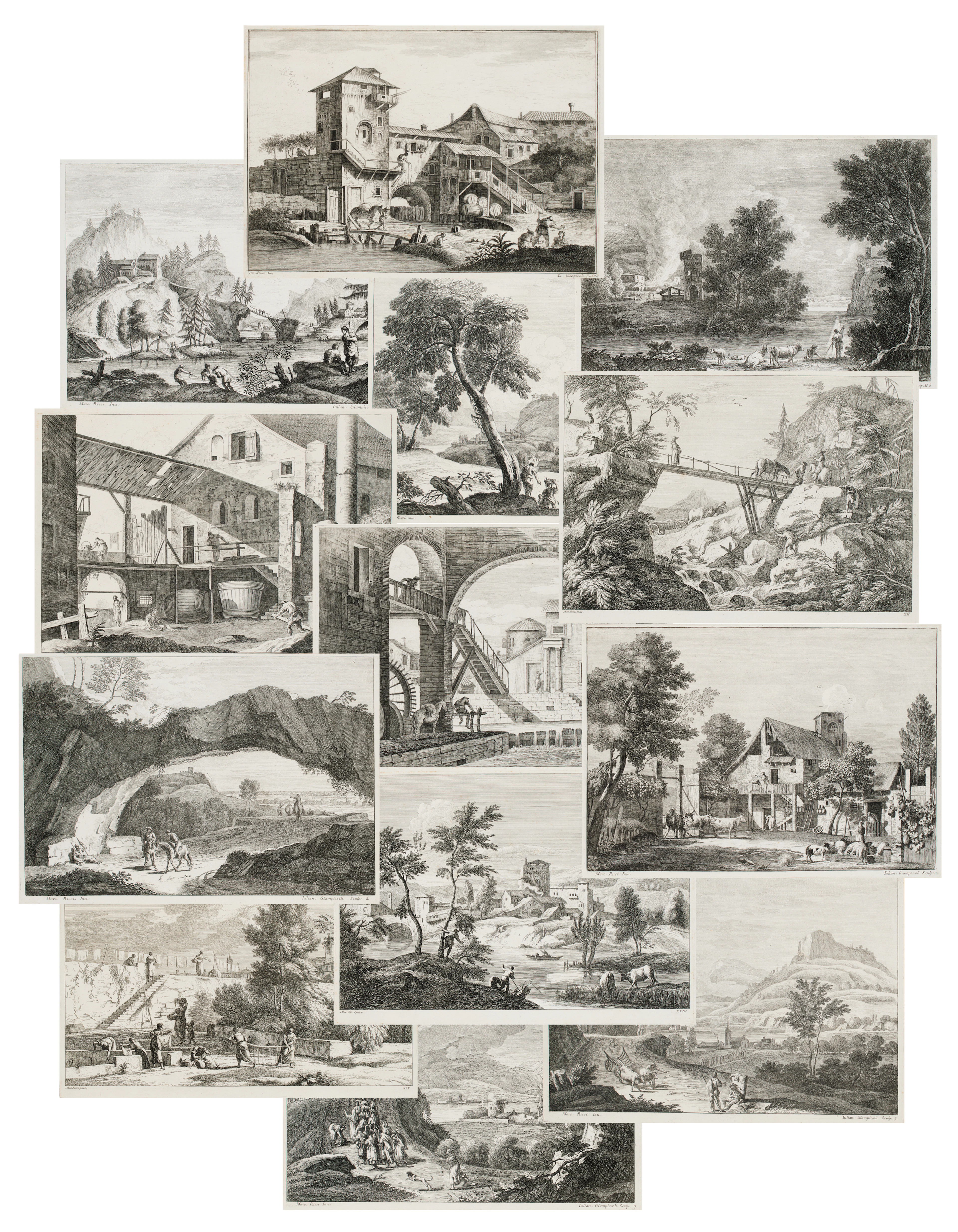RICCI, Marco (1676-1730); GIAMPICCOLI, Giuliano Marco (1703-1759);