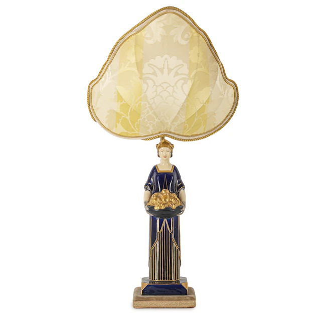 FIGURA IN CERAMICA POLICROMA, MANIFATTURA D'ARGYL, CIRCA 1930