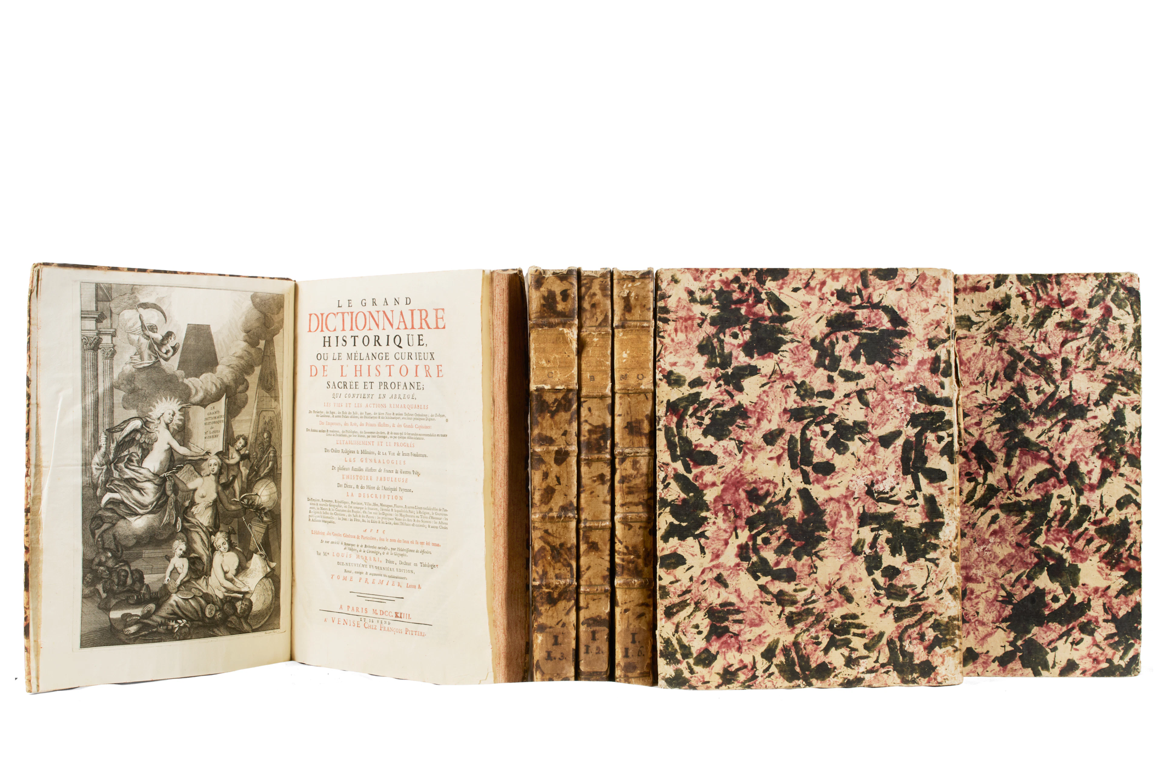 [CARTA DECORATE] MORERI, Louis (1643-1680). Le grand dictionnaire