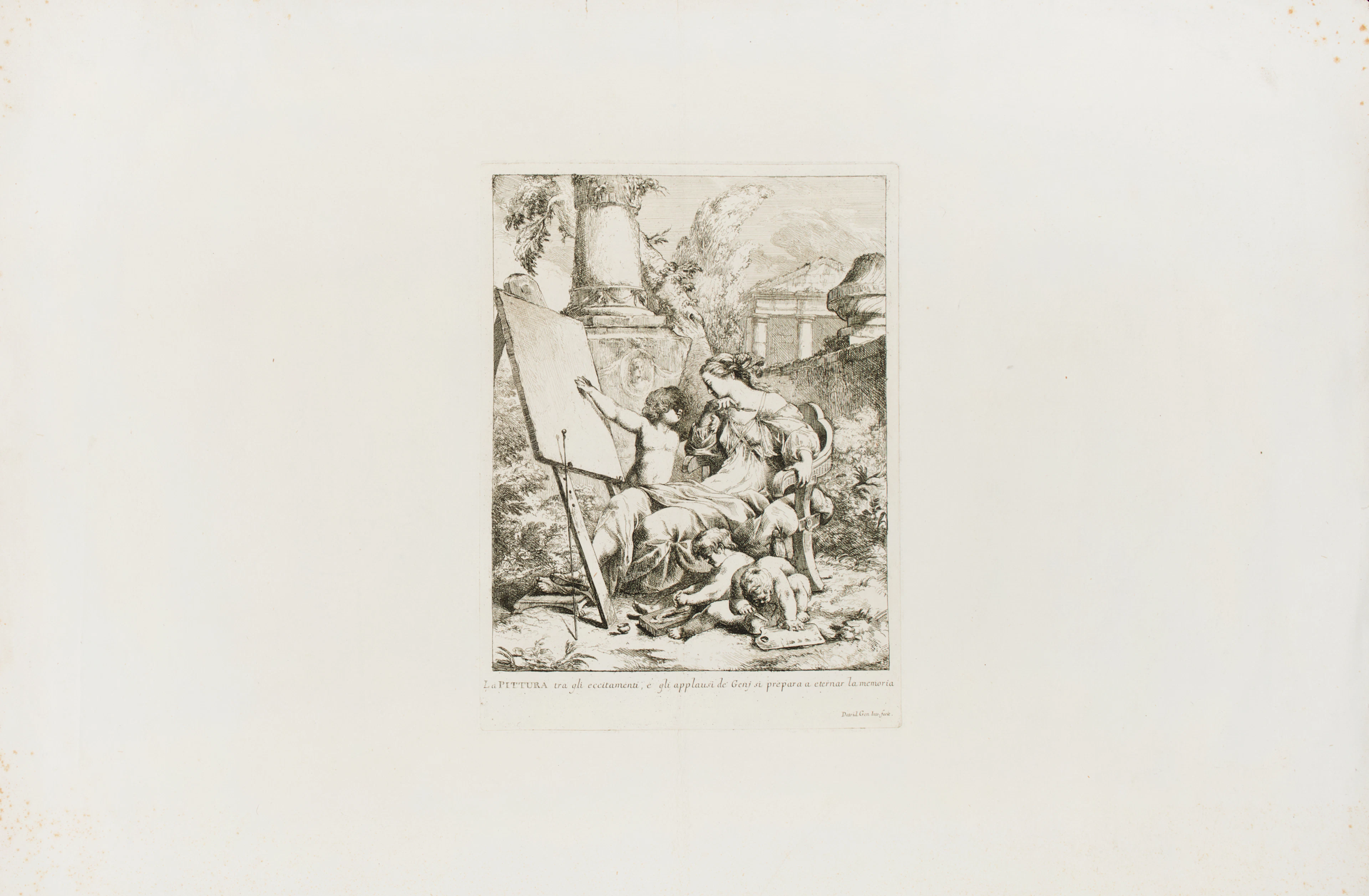 DAVID, Giovanni (1743-1790). La Pittura. Allegoria della Pittura. [ca. 1775].