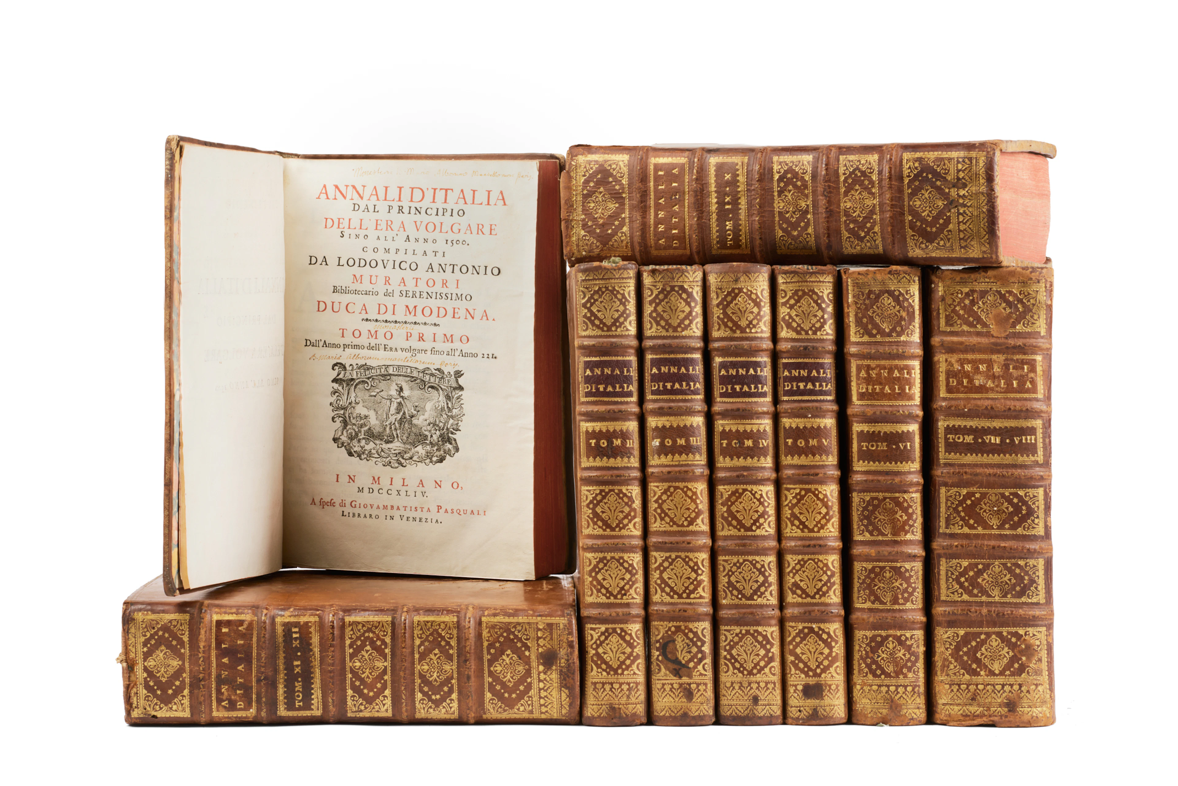 MURATORI, Ludovico Antonio (1672-1750). Annali d'Italia. Milano: Pasquali