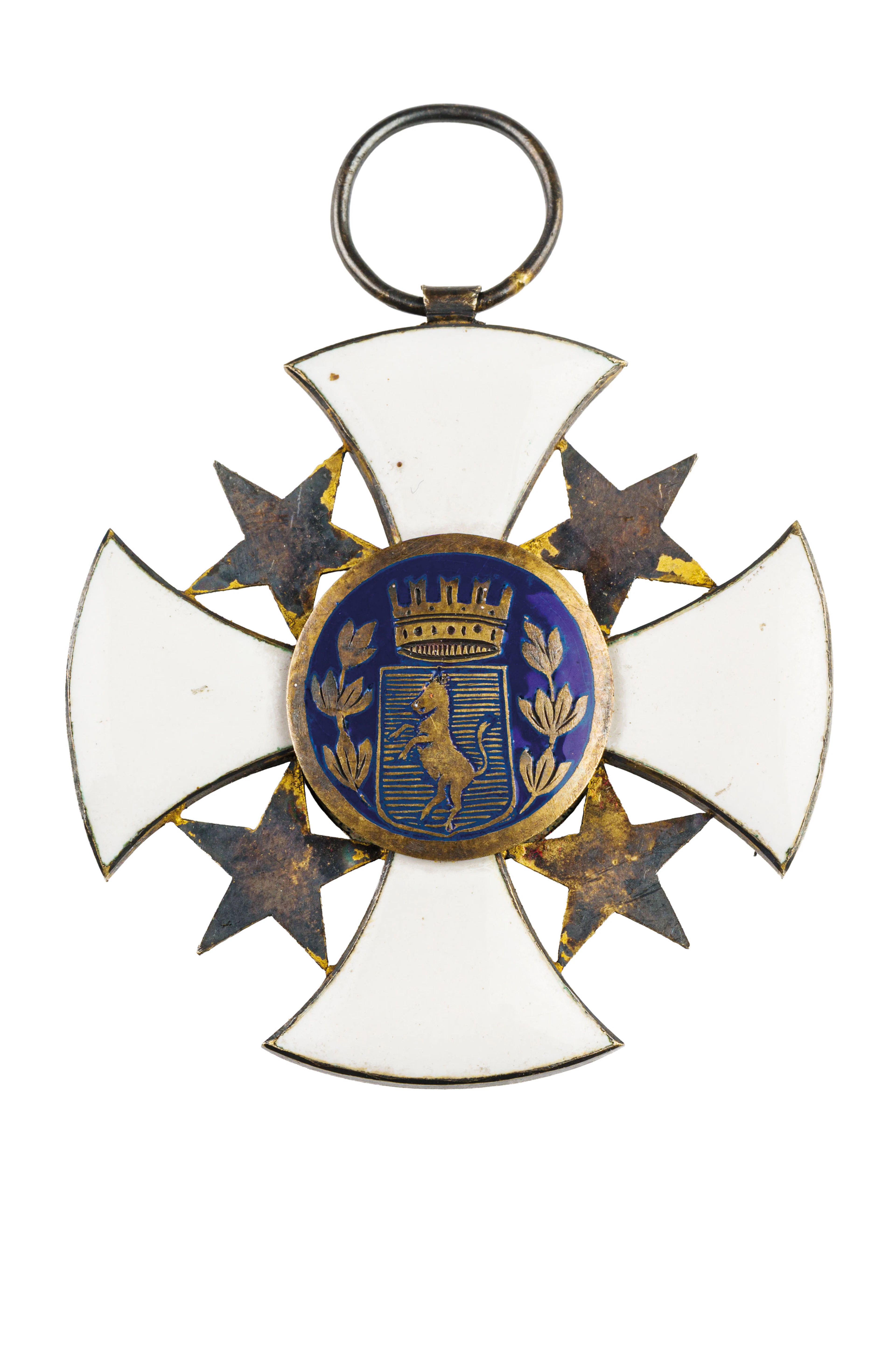 DECORAZIONE IN SMALTI E METALLO DORATO, XIX SECOLO