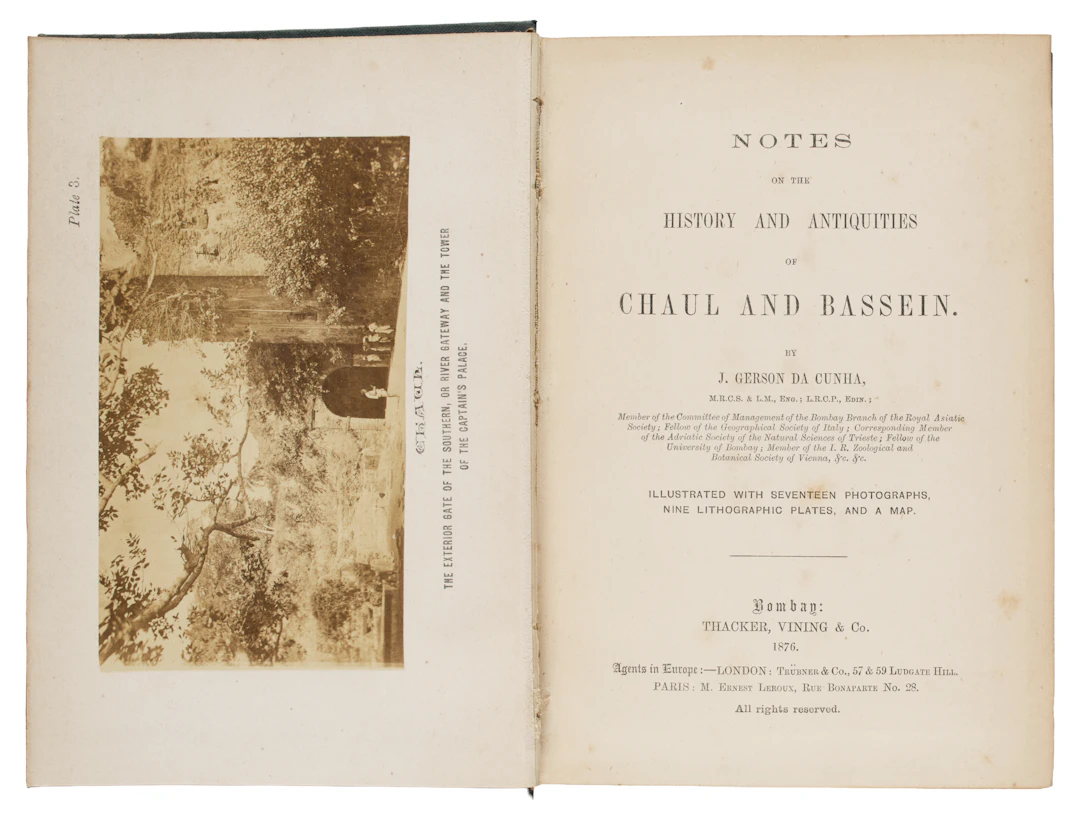 [INDIA] CUNHA, José Gerson da (1844-1900). Notes on the History and