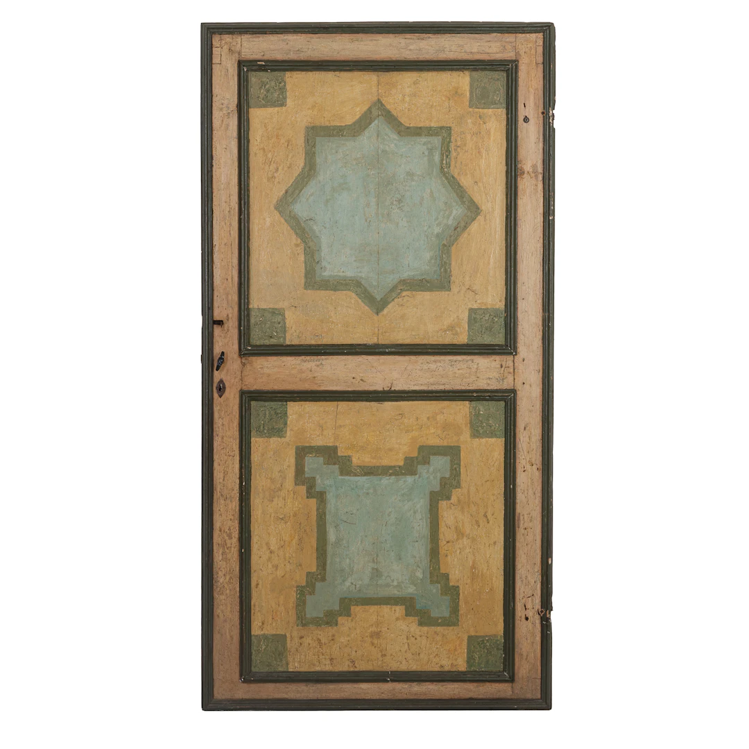 PORTA IN LEGNO DIPINTO E LACCATO, XVIII-XIX SECOLO