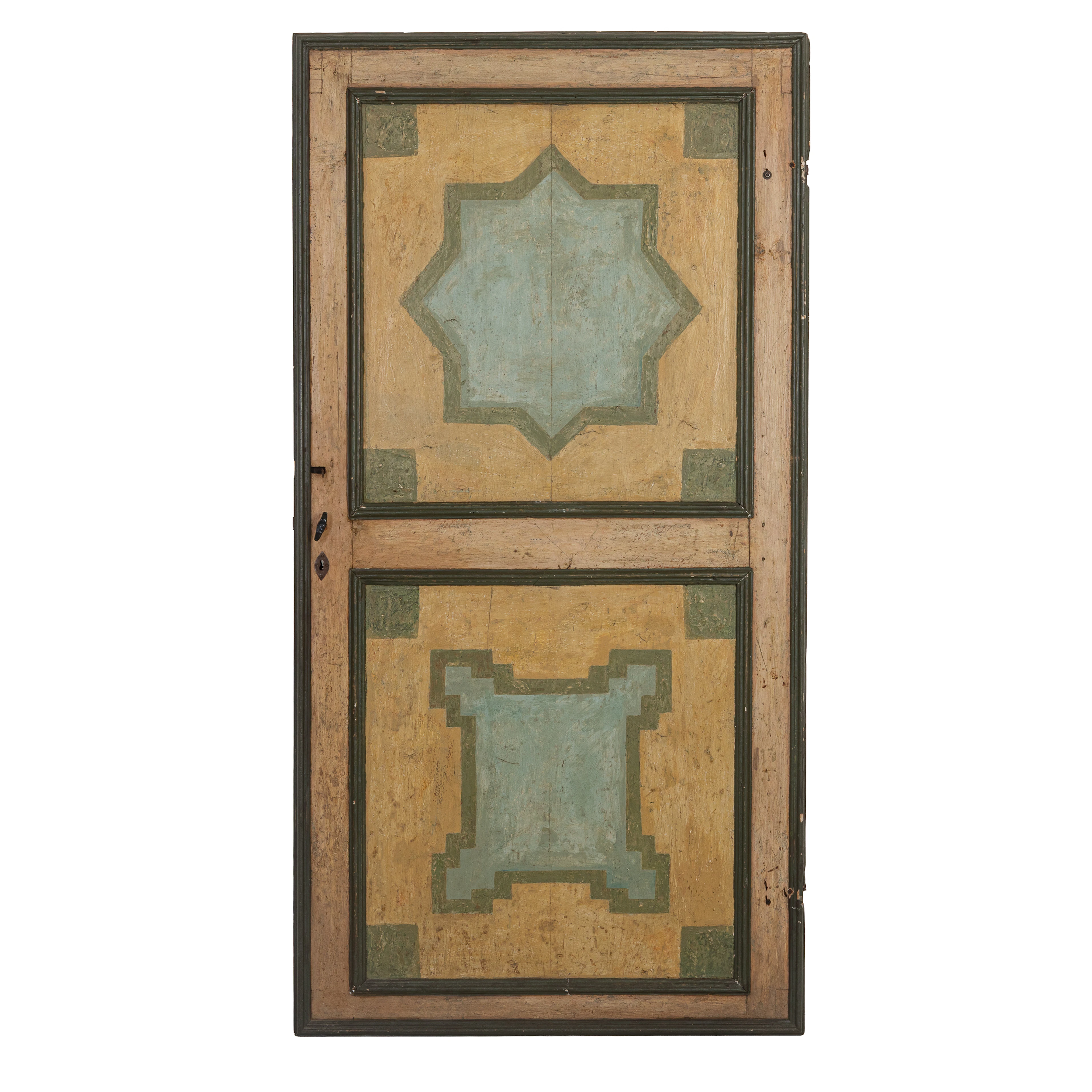 PORTA IN LEGNO DIPINTO E LACCATO, XVIII-XIX SECOLO