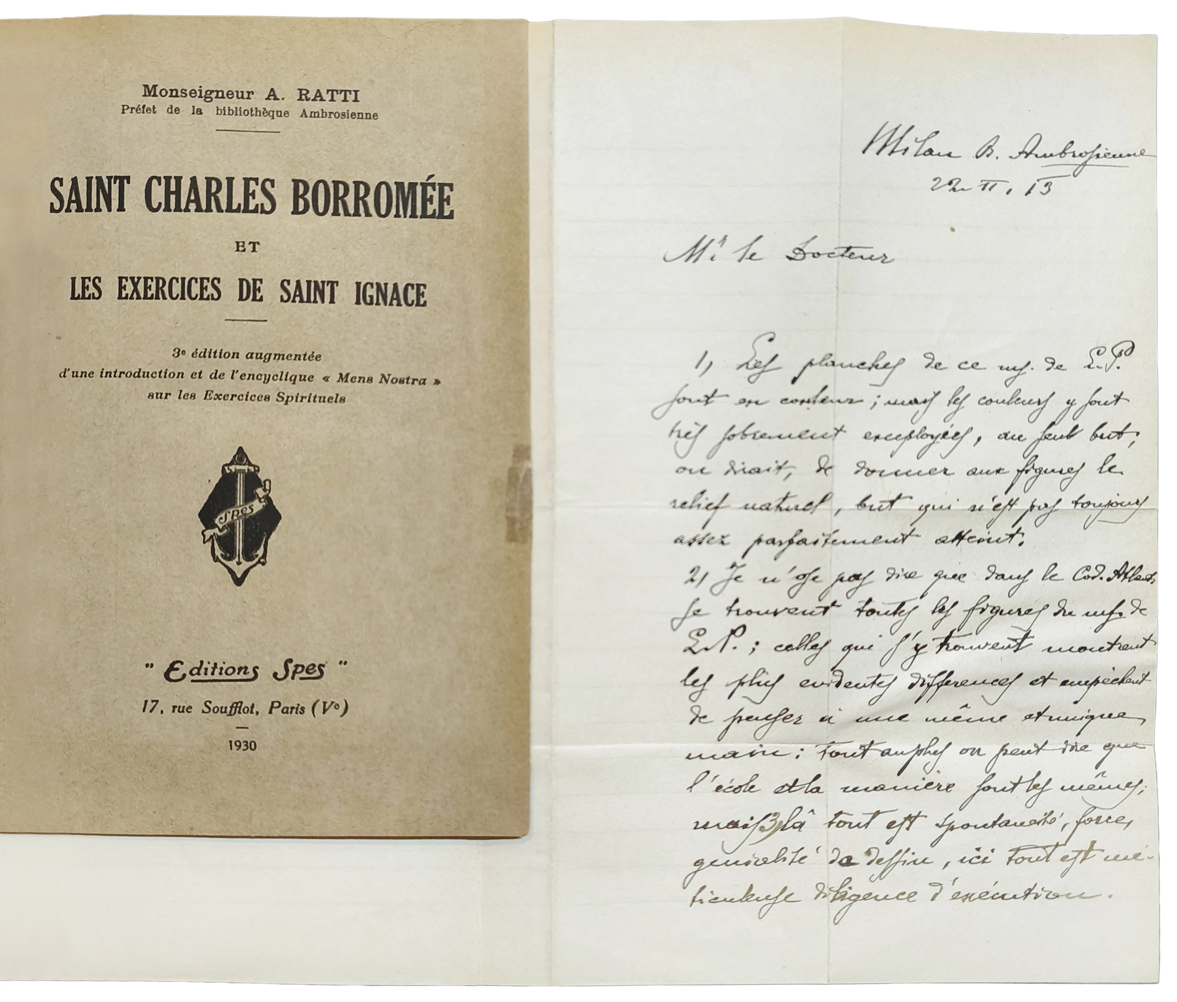 PIO XI (1857-1939). Saint Charles Borromee et les exercices de Saint