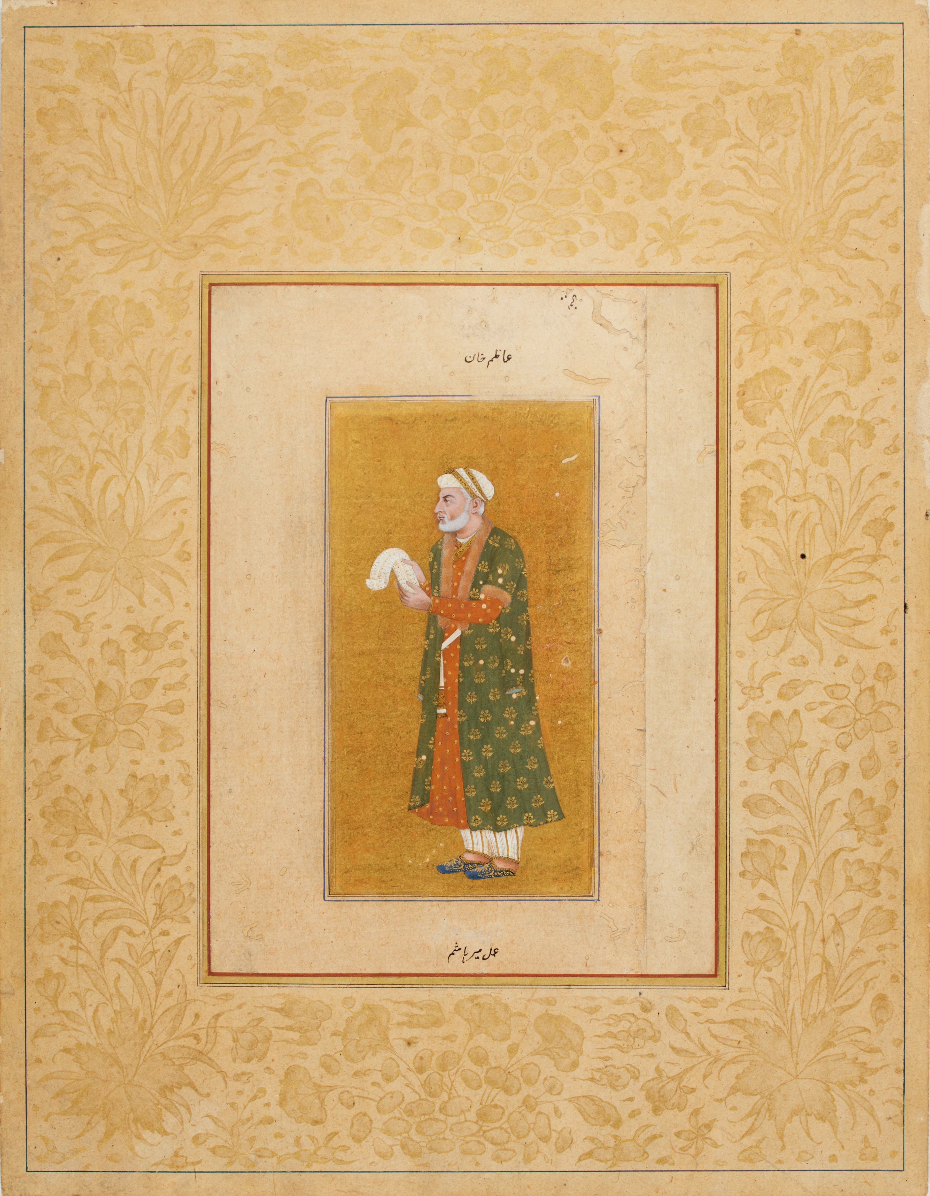 MIR HASHIM (attribuito a). Ritratto del comandante 'Azim Khan. [India
