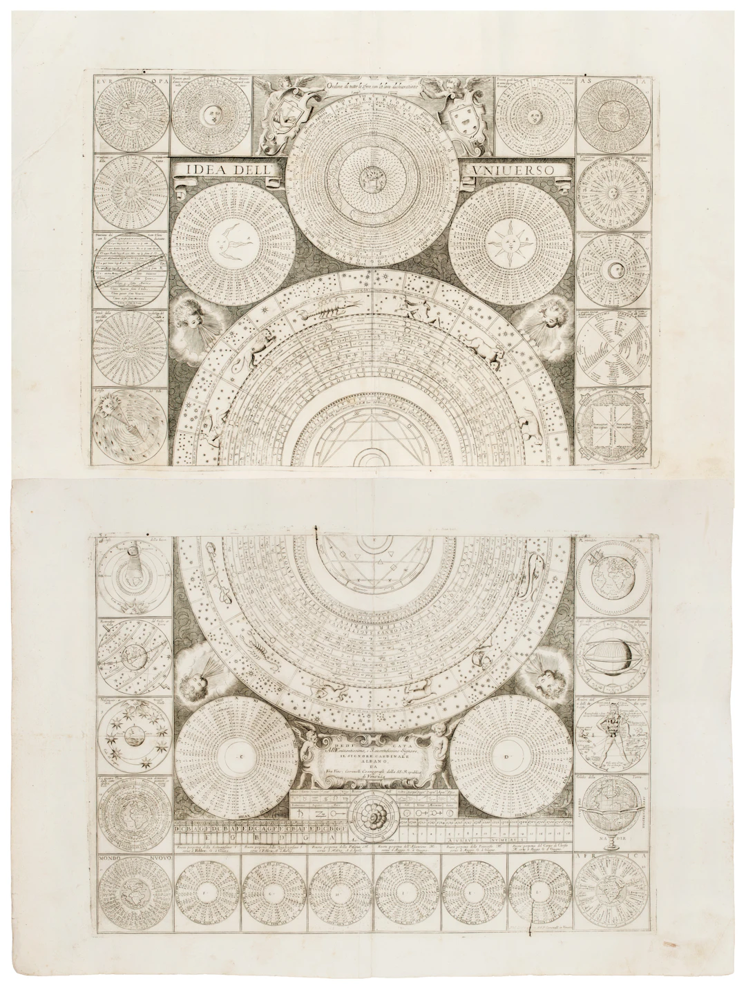 CORONELLI, Vincenzo (1650-1718). Idea dell'Universo. Venezia, fine XVII secolo.