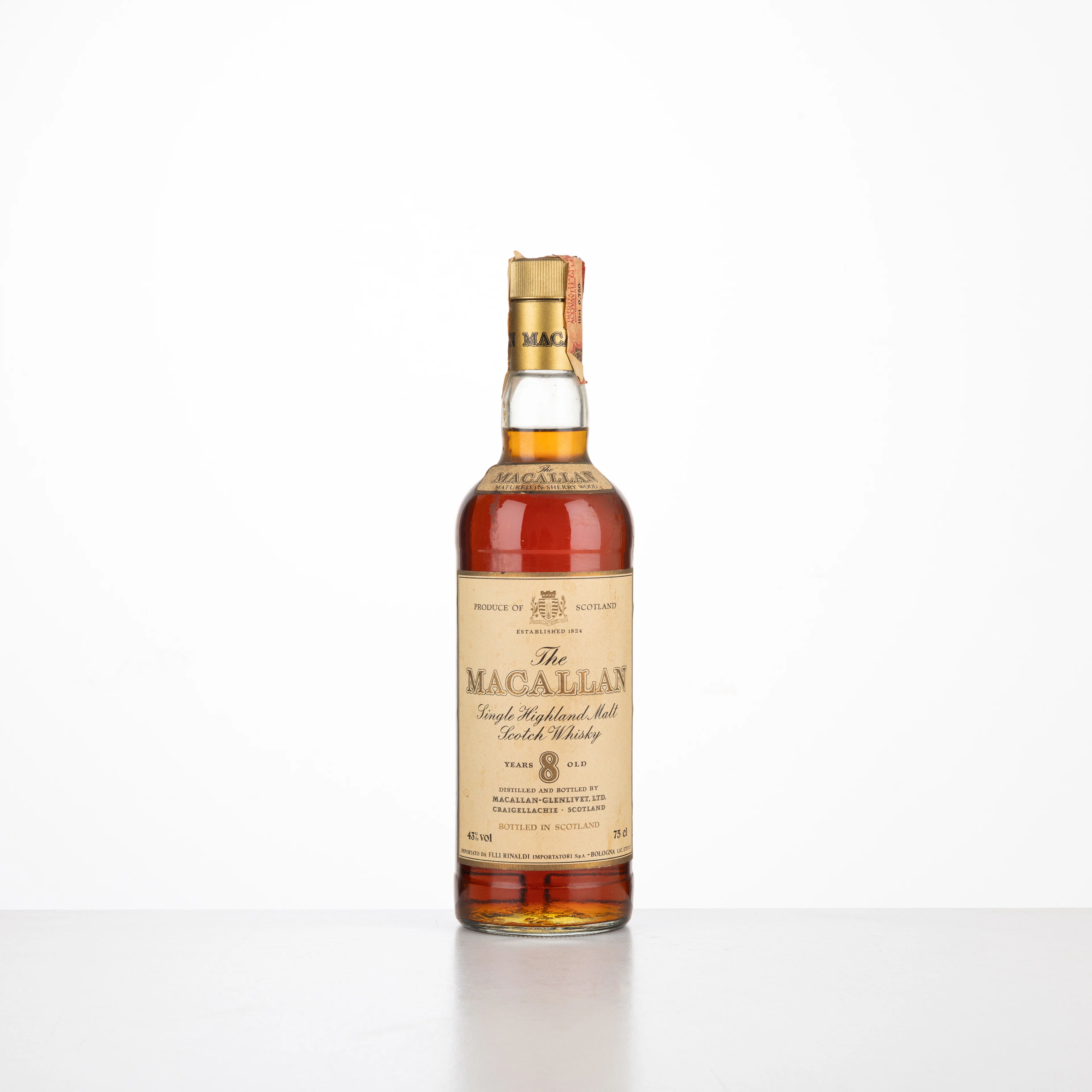 Whisky 8 Years Old anni '80 Macallan