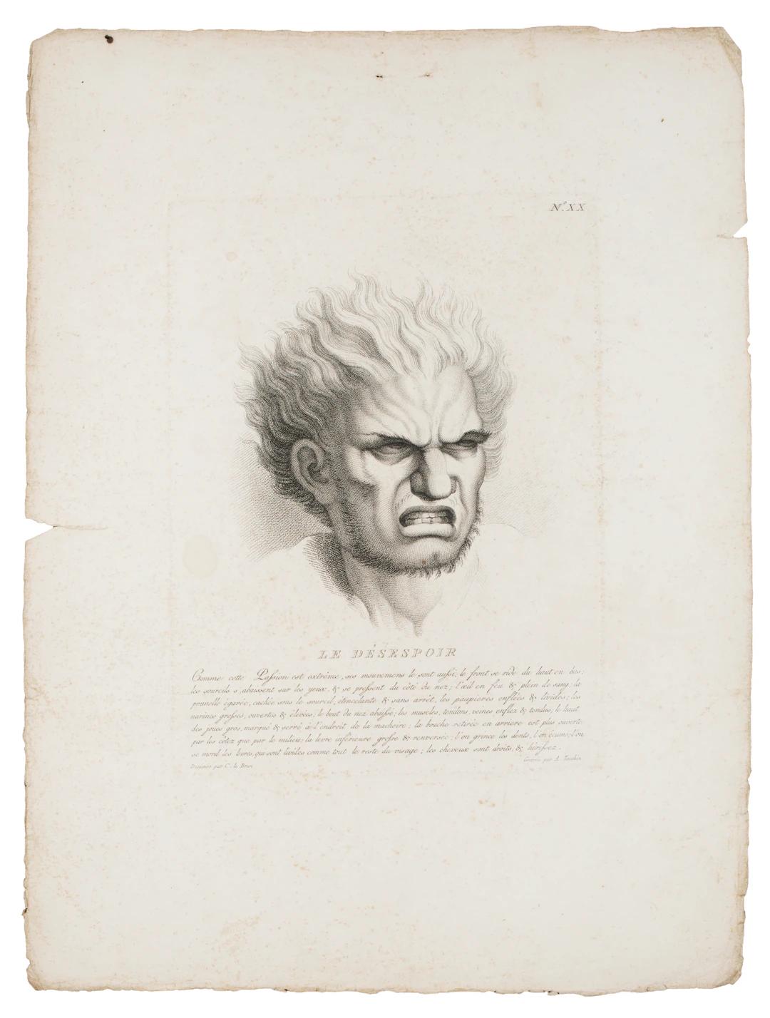 LE BRUN, Charles (1619-1690). Expressions des passions de l'ame. [s.L]