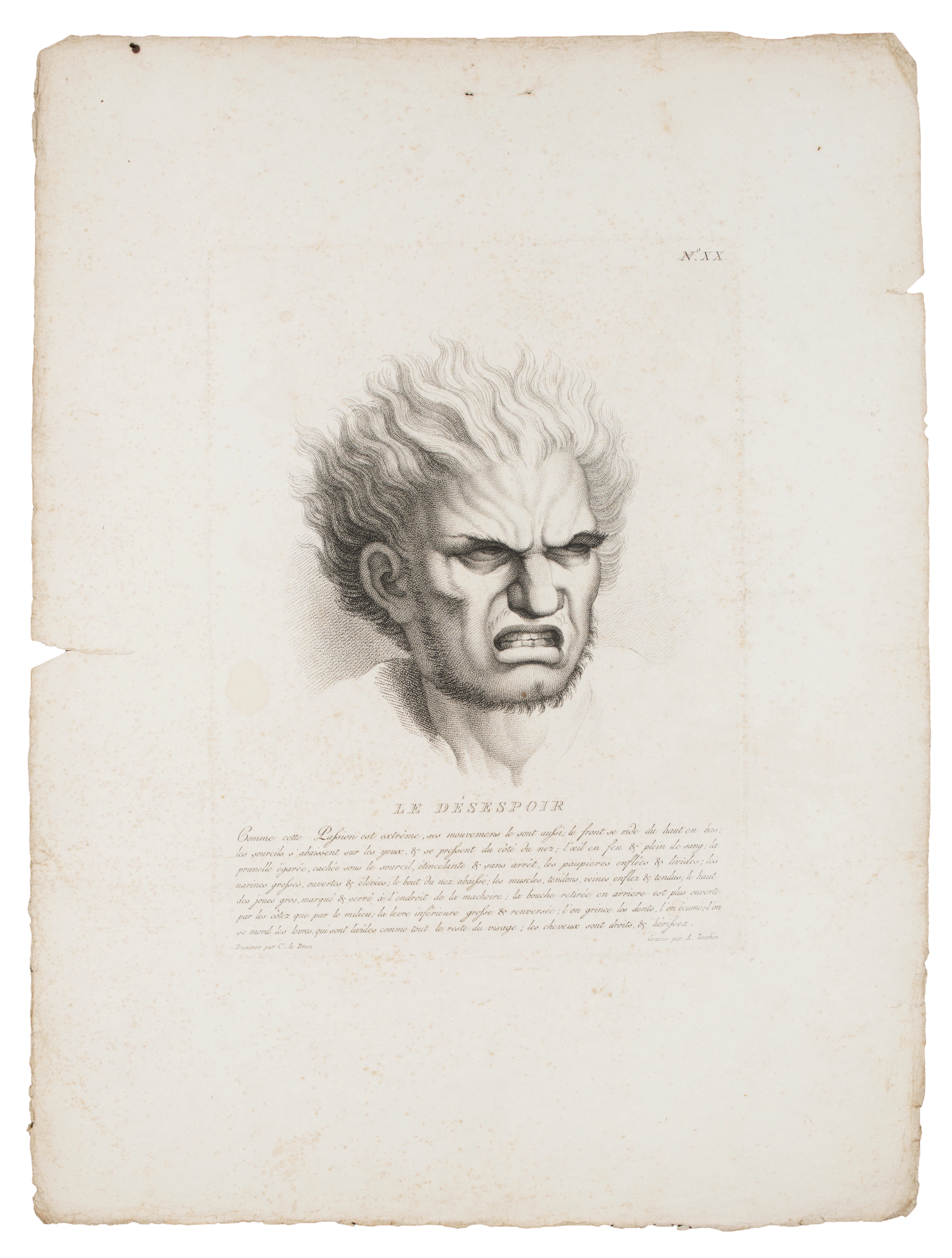 LE BRUN, Charles (1619-1690). Expressions des passions de l'ame. [s.L]