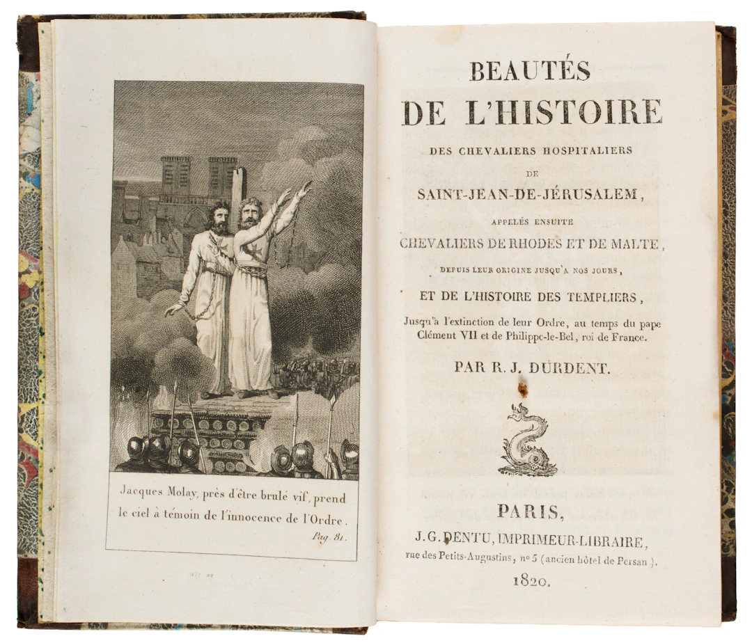[TEMPLARI] DURDENT, Rene-Jean (1776-1819). Beaute de l'histoire des