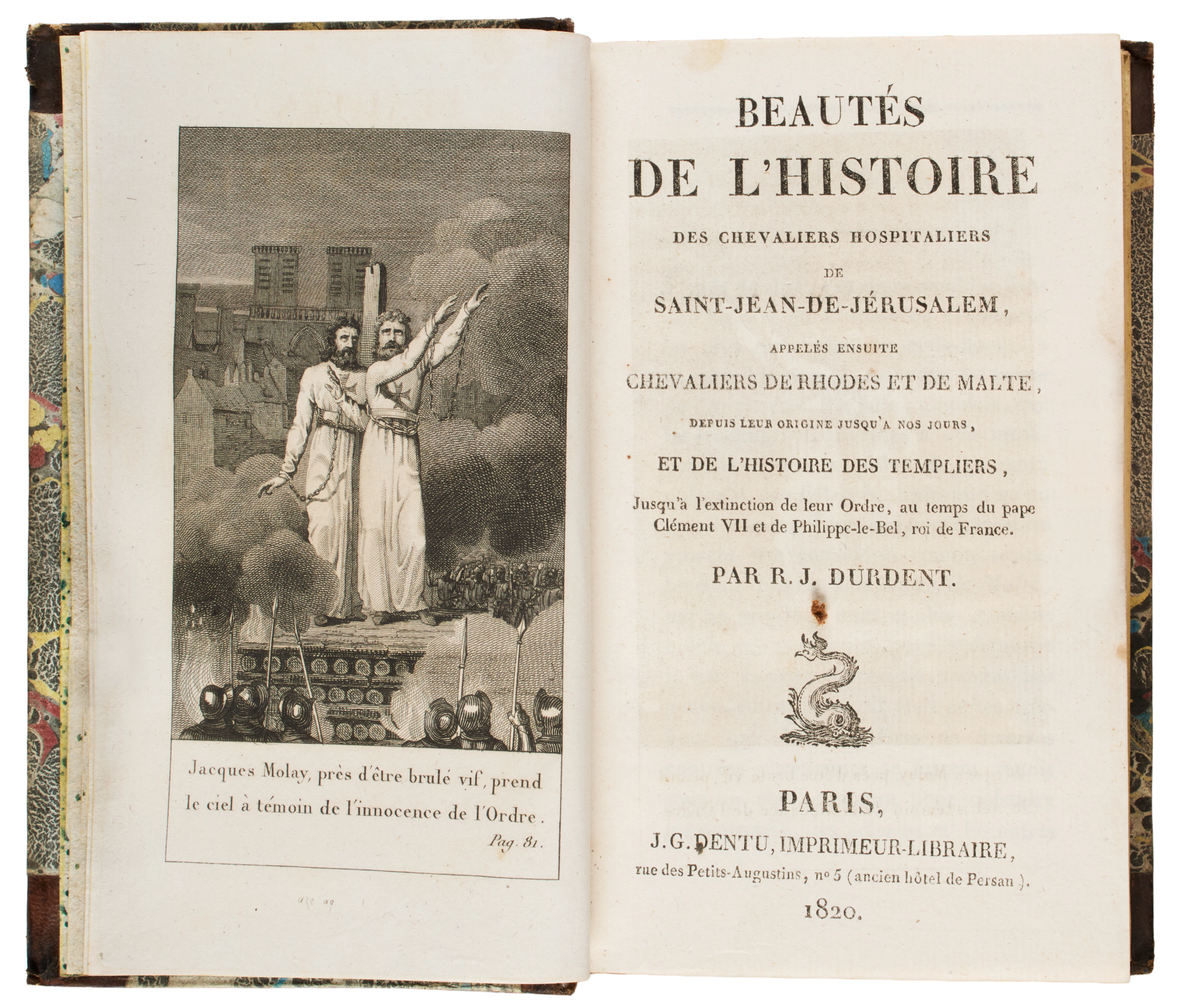 [TEMPLARI] DURDENT, Rene-Jean (1776-1819). Beaute de l'histoire des