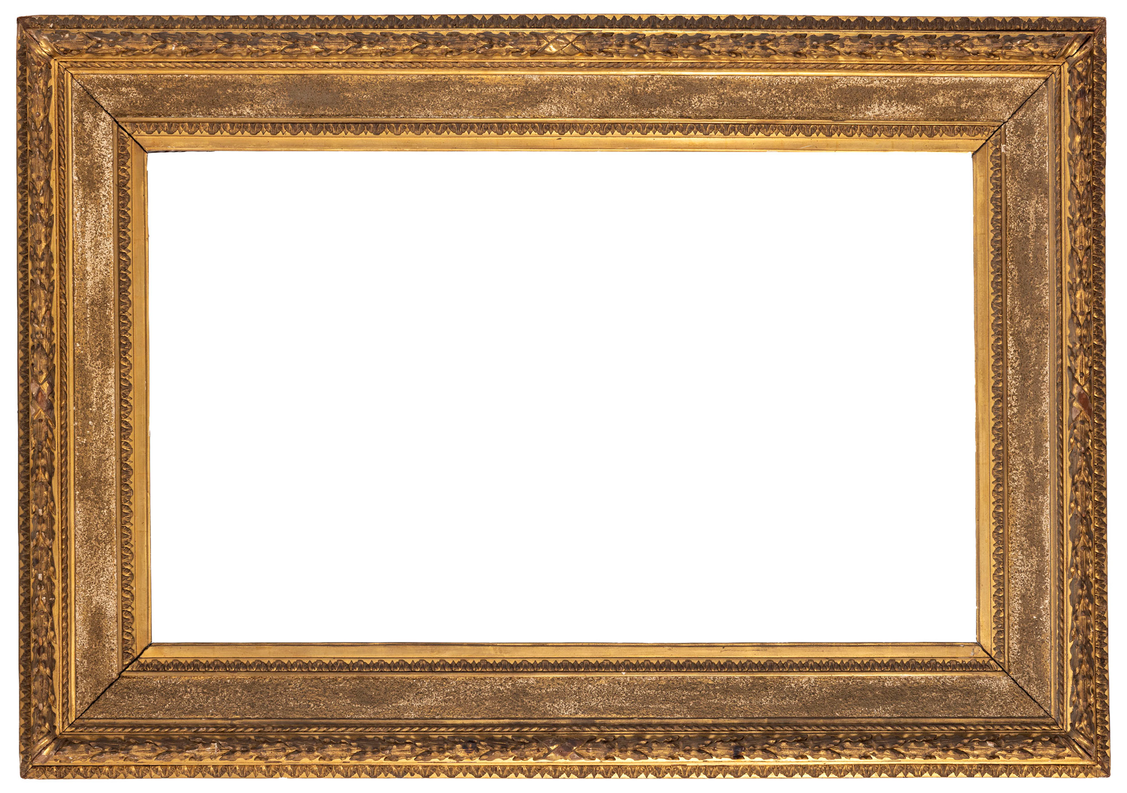 CORNICE IN LEGNO INTAGLIATO E DORATO, XIX SECOLO