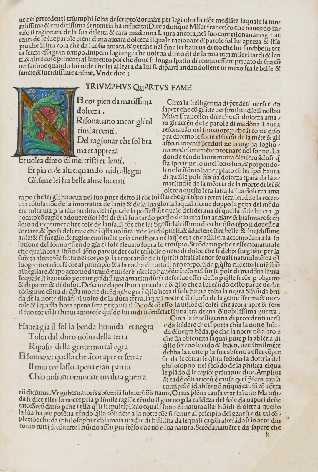 PETRARCA, Francesco (1304-1374). Trionfi. Venezia: Peregrino de Pasquale