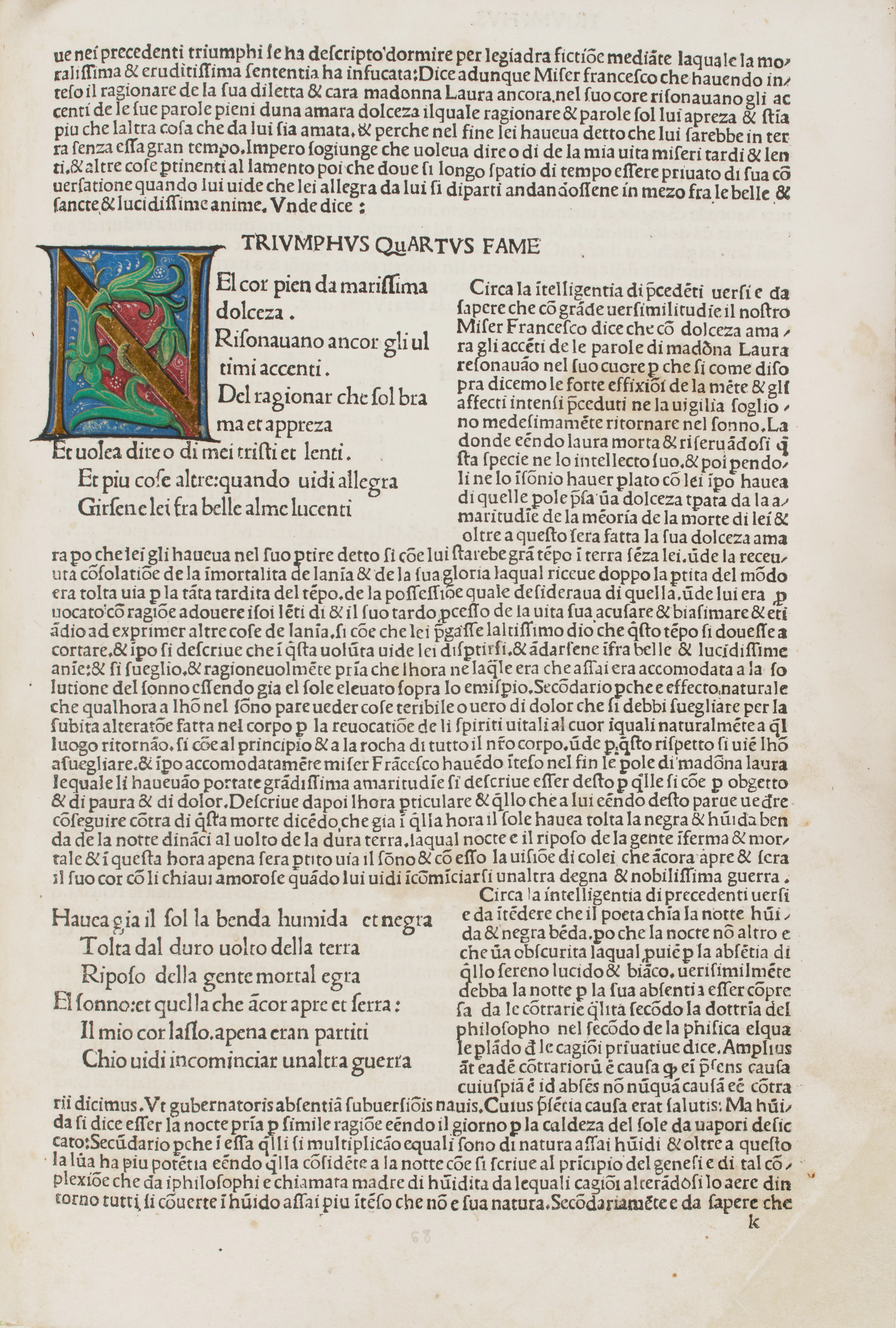 PETRARCA, Francesco (1304-1374). Trionfi. Venezia: Peregrino de Pasquale