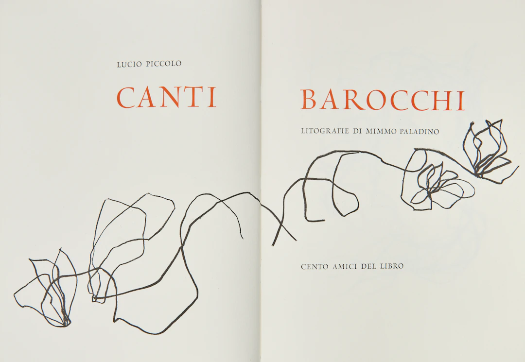 PALADINO, Mimmo (1948). Canti barocchi. Litografie di Mimmo Paladino.