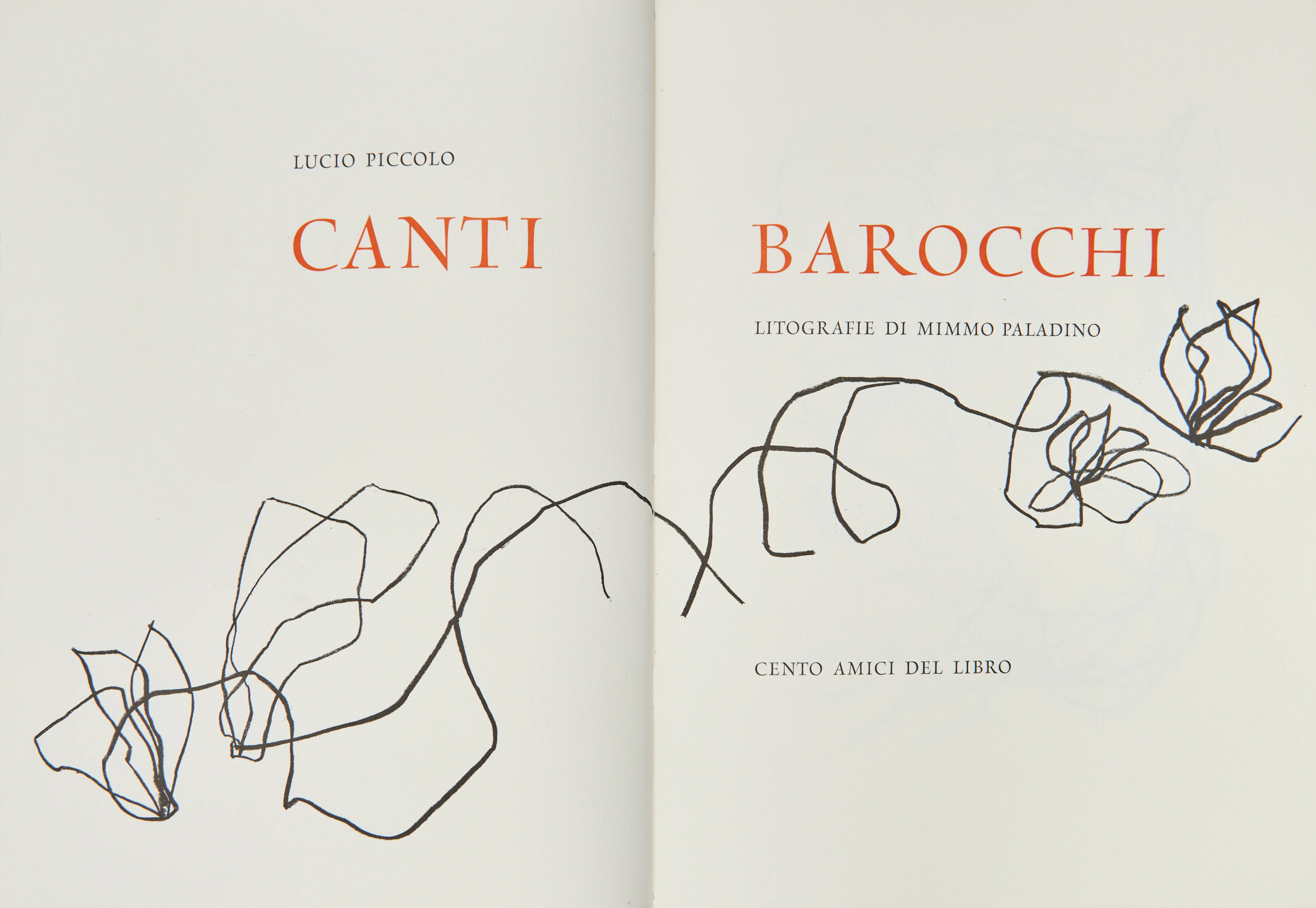 PALADINO, Mimmo (1948). Canti barocchi. Litografie di Mimmo Paladino.