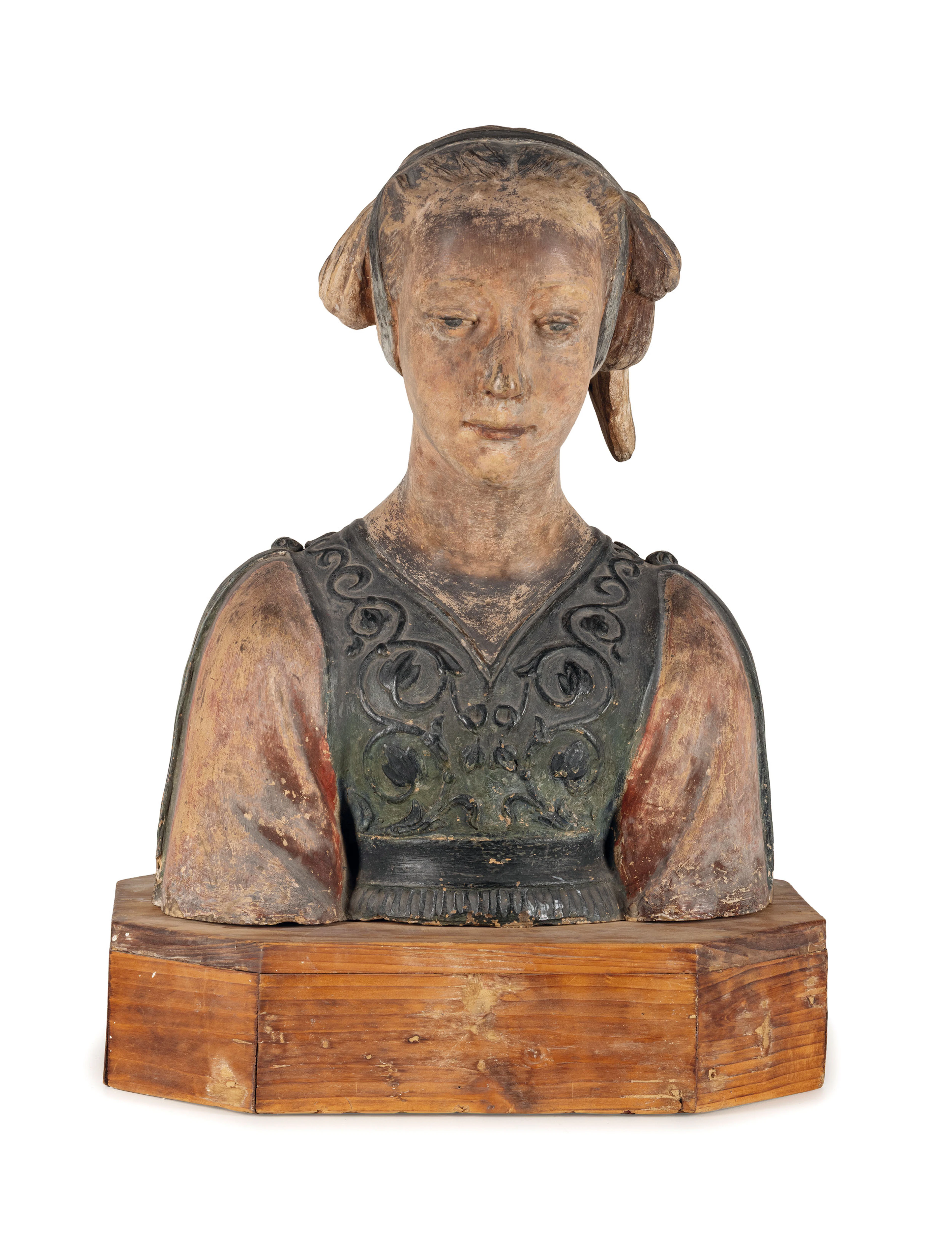 MODELLO IN TERRACOTTA DIPINTA, XIX-XX SECOLO