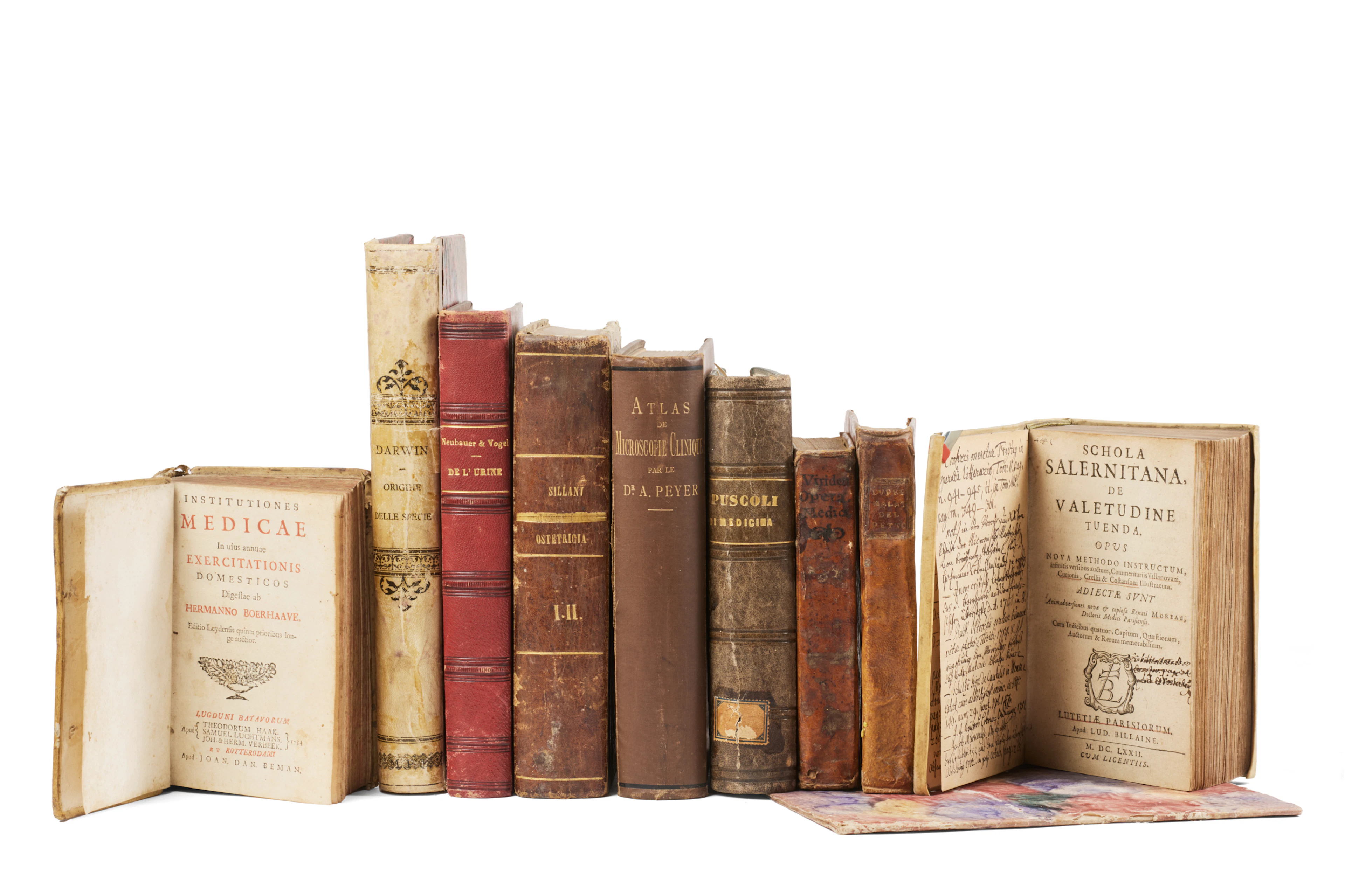 [MEDICINA, SCIENZE NATURALI]. Lotto di 9 opere e 11 opuscoli, secoli XVII-XIX.