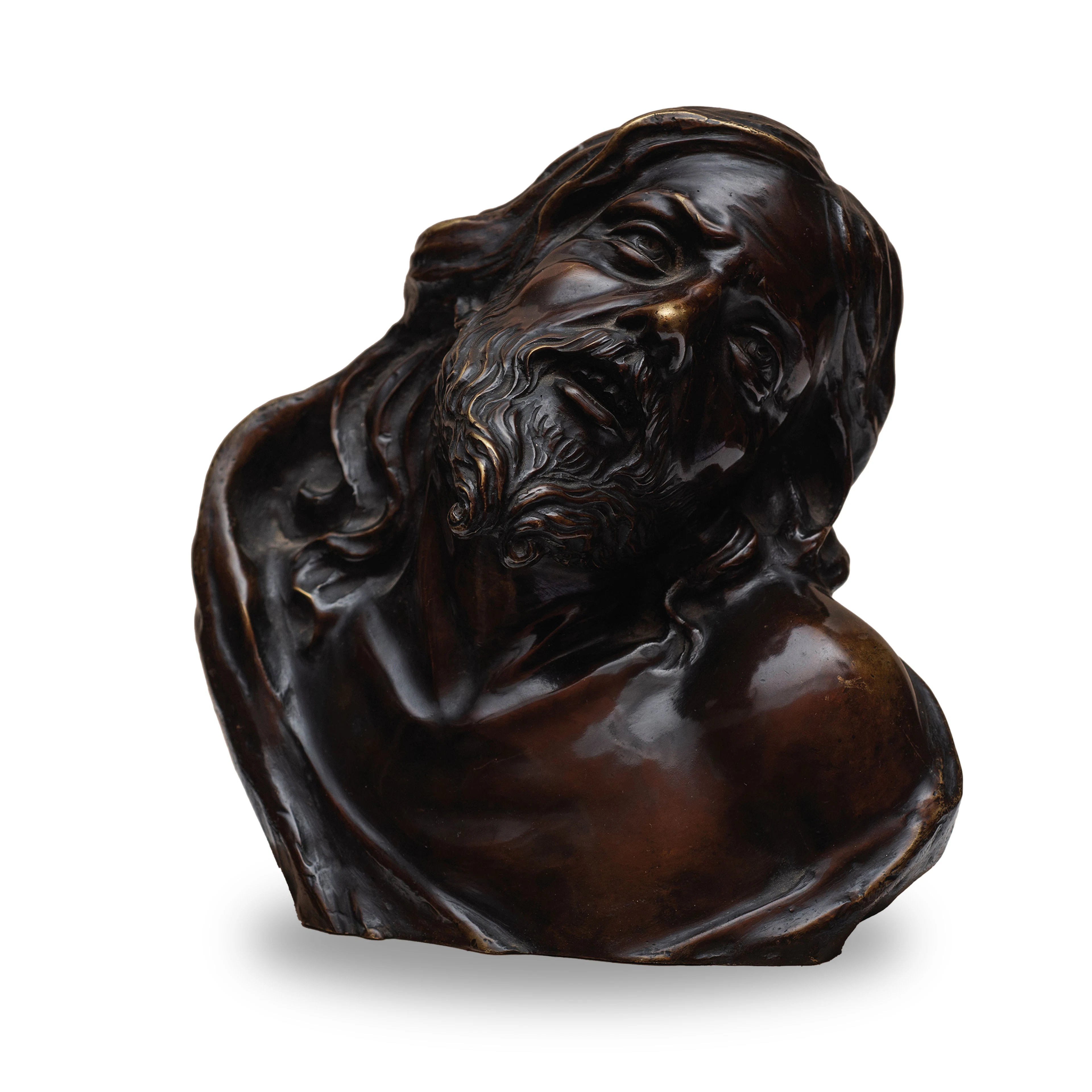 FIGURA IN BRONZO PATINATA, XIX SECOLO