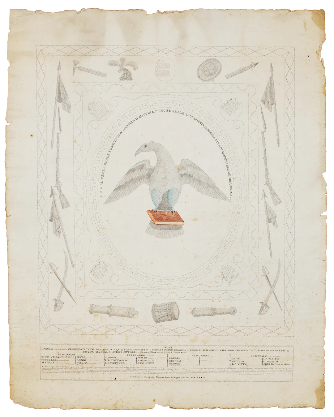 [MICROGRAFIA] BUZZI, Vincenzo (1798-1870). L'Aquila che contiene La