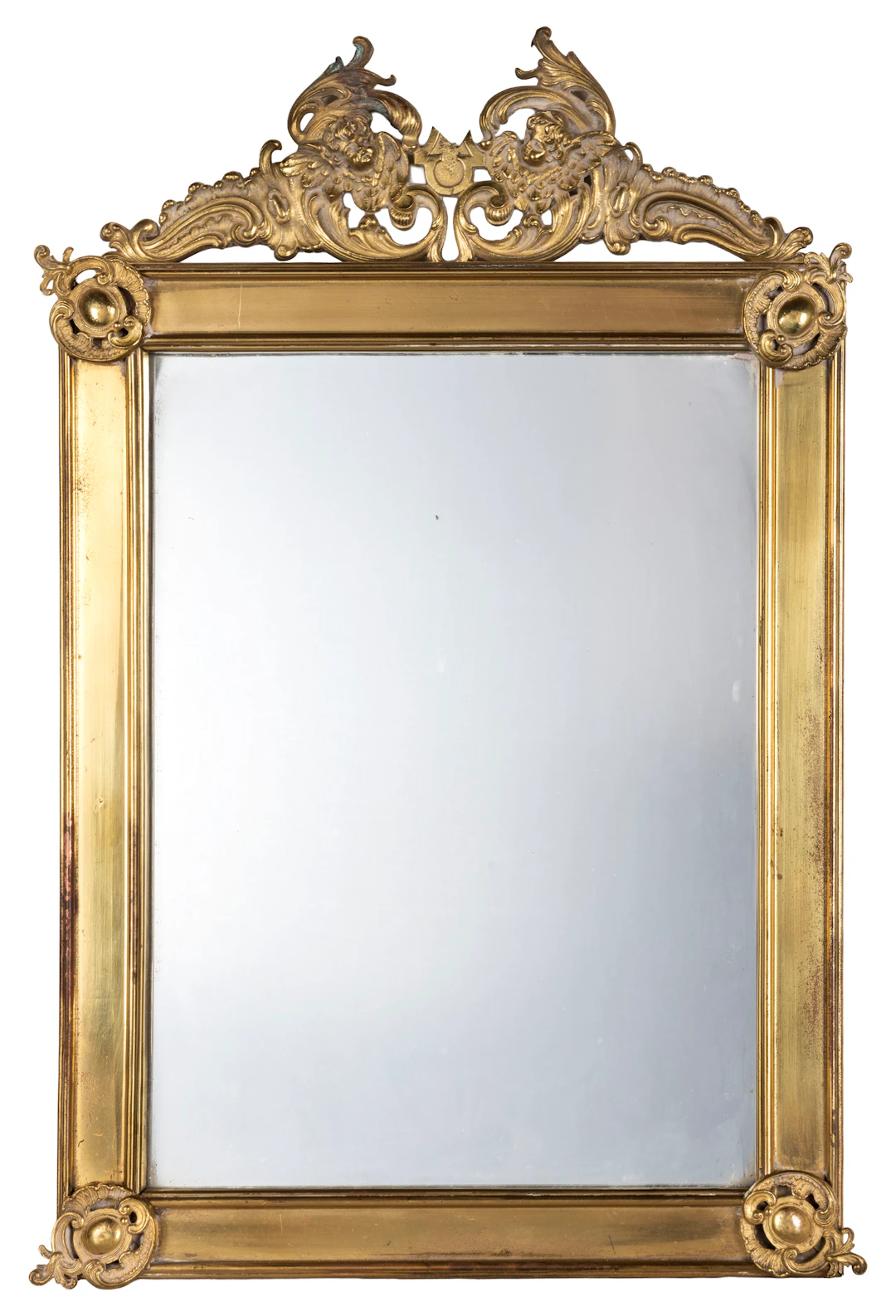 CORNICE METALLO E BRONZO DORATO, XIX SECOLO