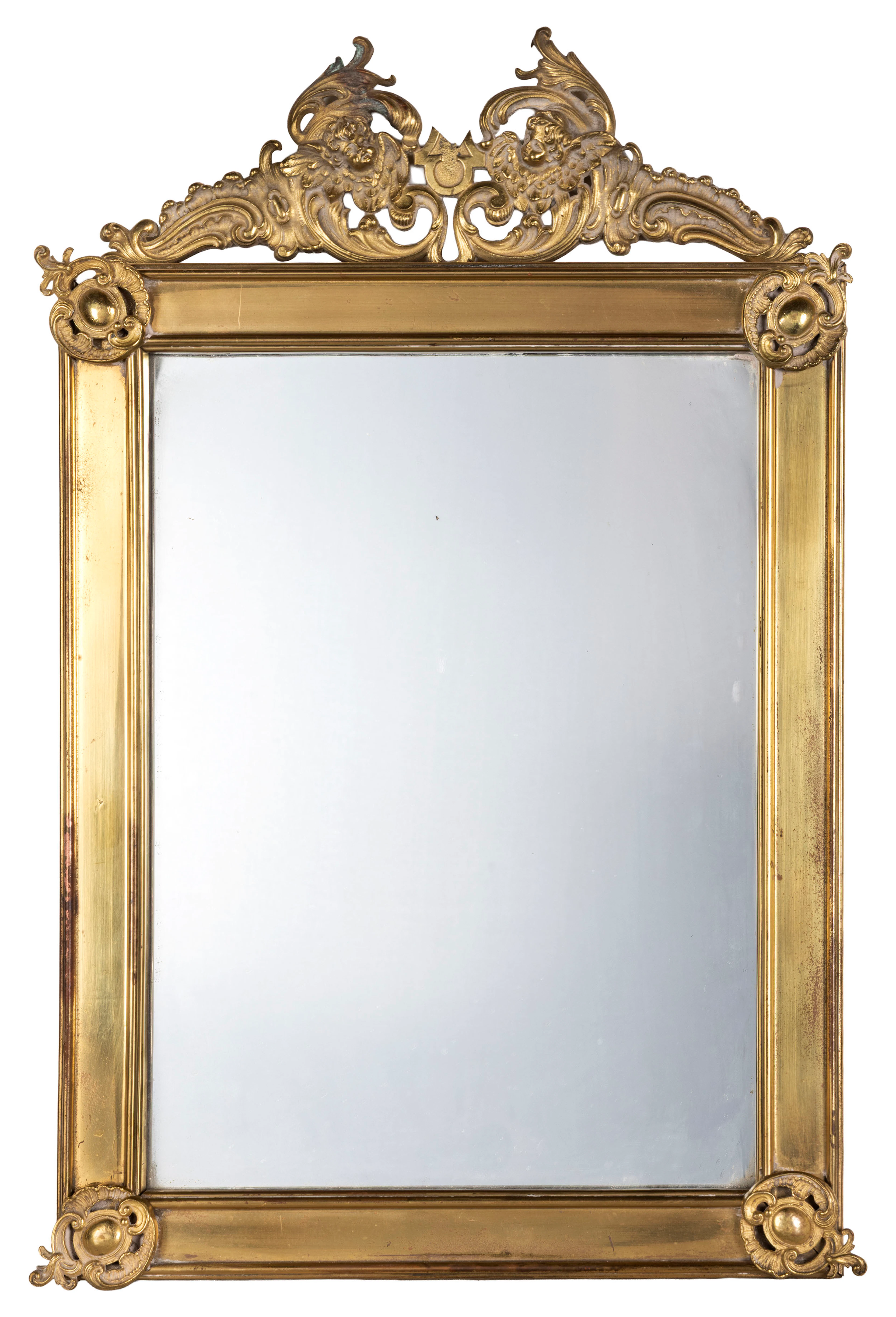 CORNICE METALLO E BRONZO DORATO, XIX SECOLO