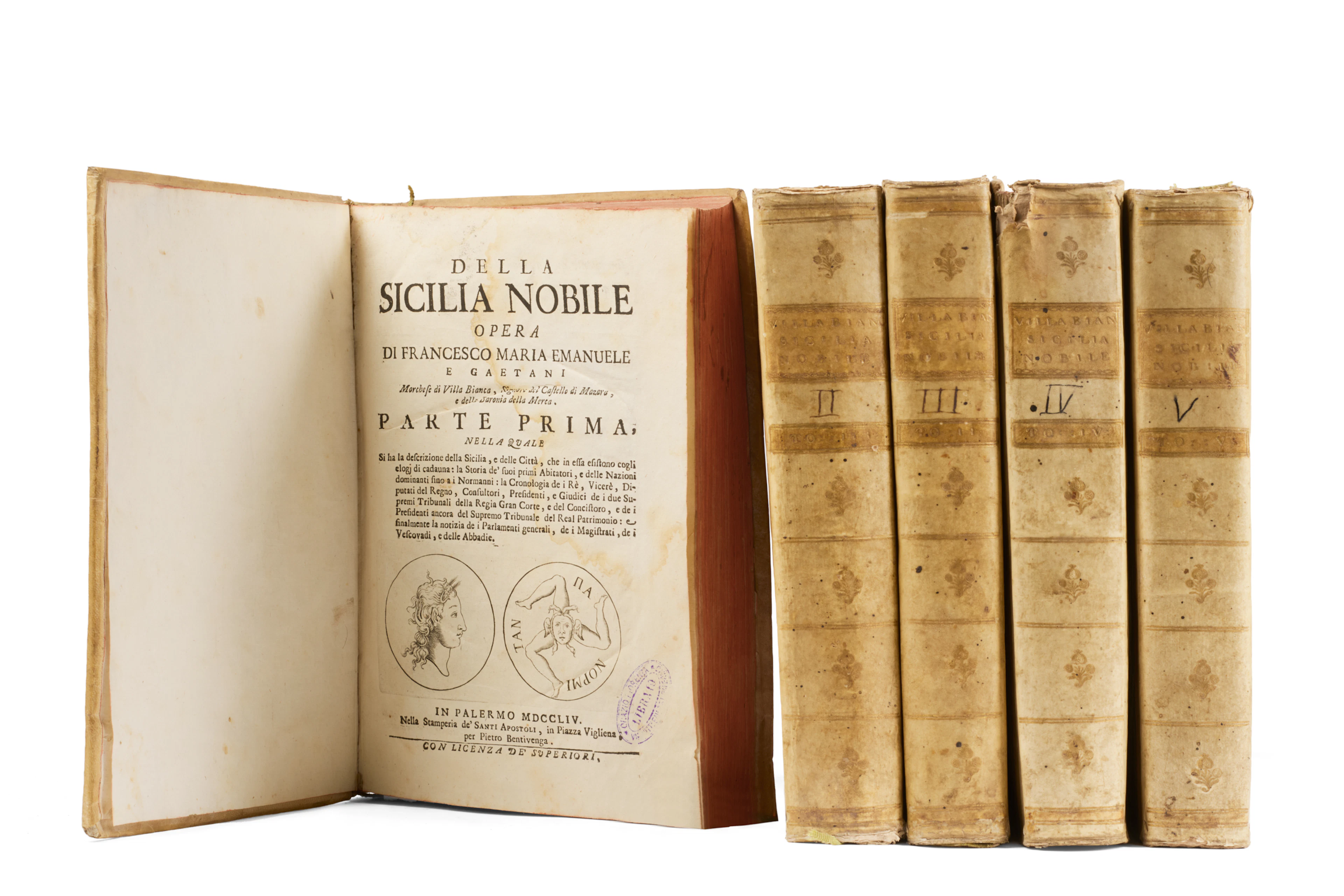 EMANUELE GAETANI, Francesco Maria (1720-1802). Della Sicilia Nobile.