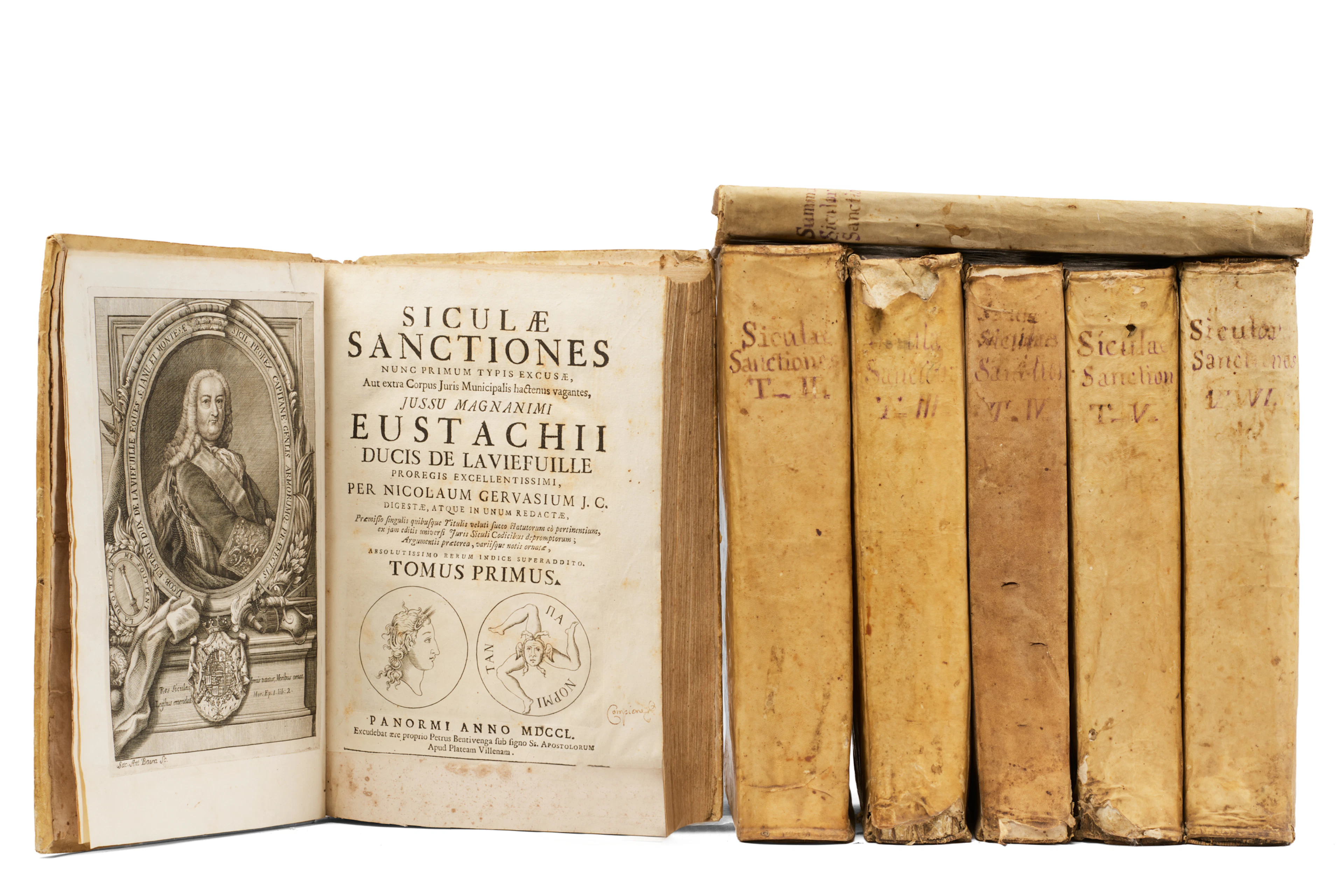 [DIRITTO]. Siculae Sanctiones. Palermo: Pietro Bentivenga, 1750-1758.