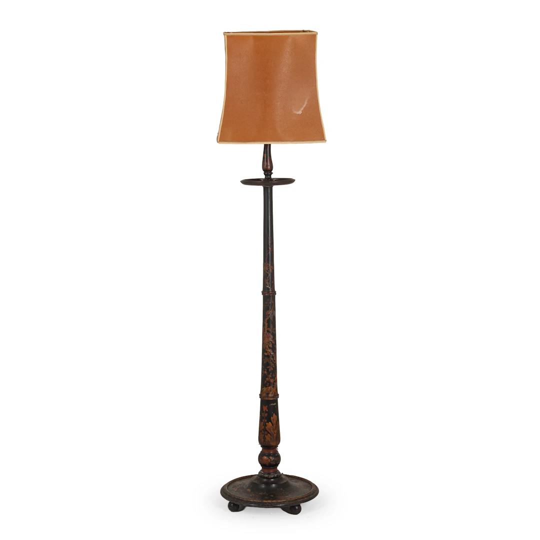 DUE LAMPADE DA TERRA IN MATERIALI DIVERSI, XIX-XX SECOLO