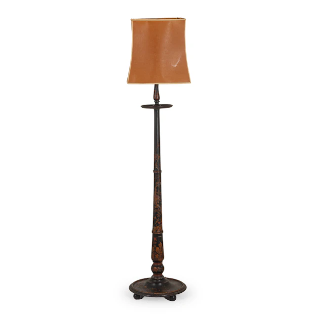 DUE LAMPADE DA TERRA IN MATERIALI DIVERSI, XIX-XX SECOLO