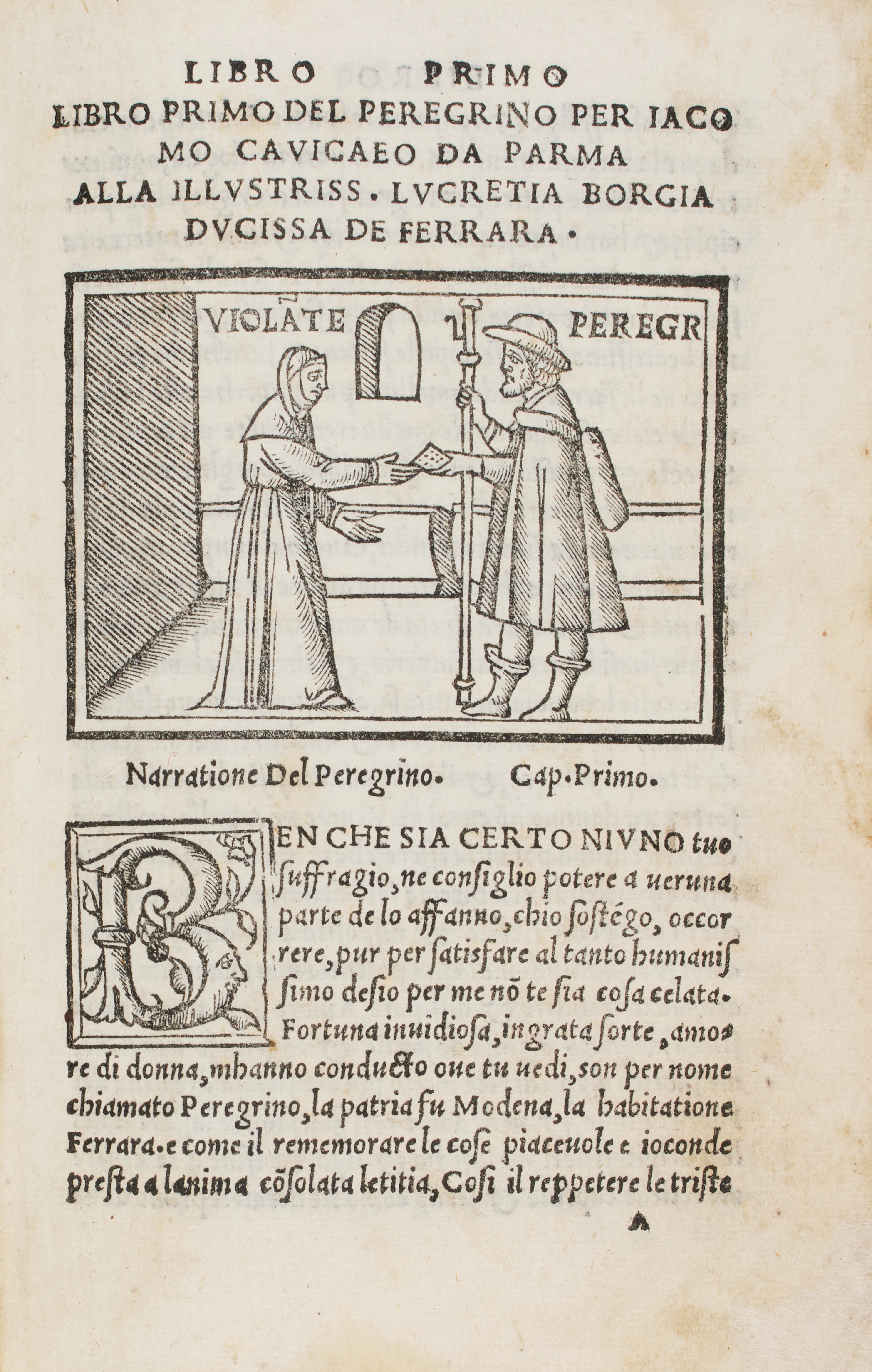 CAVICEO, Jacopo (1443-1511). Libro del Peregrino. Venezia: Bernardino