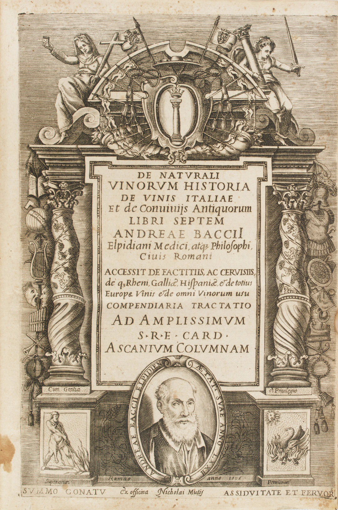 BACCI, Andrea (1524-1600). De naturali vinorum historia de vinis Italiae
